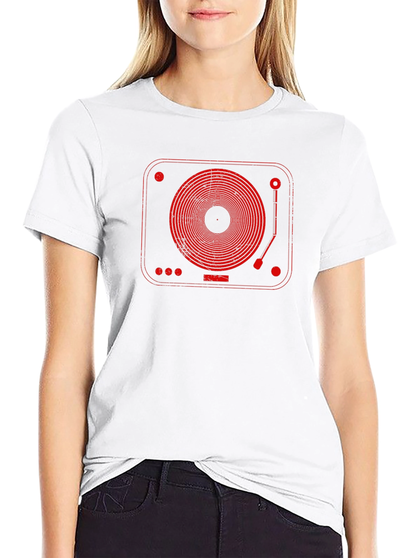 Retro Turntable Graphic Tee - Music Lovers T-Shirt