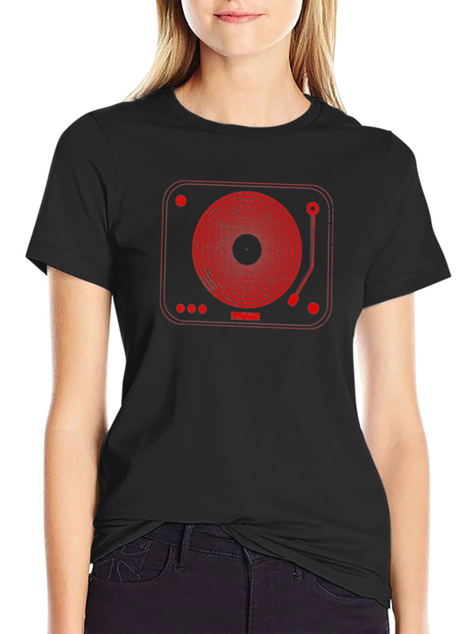 Retro Turntable Graphic Tee - Music Lovers T-Shirt