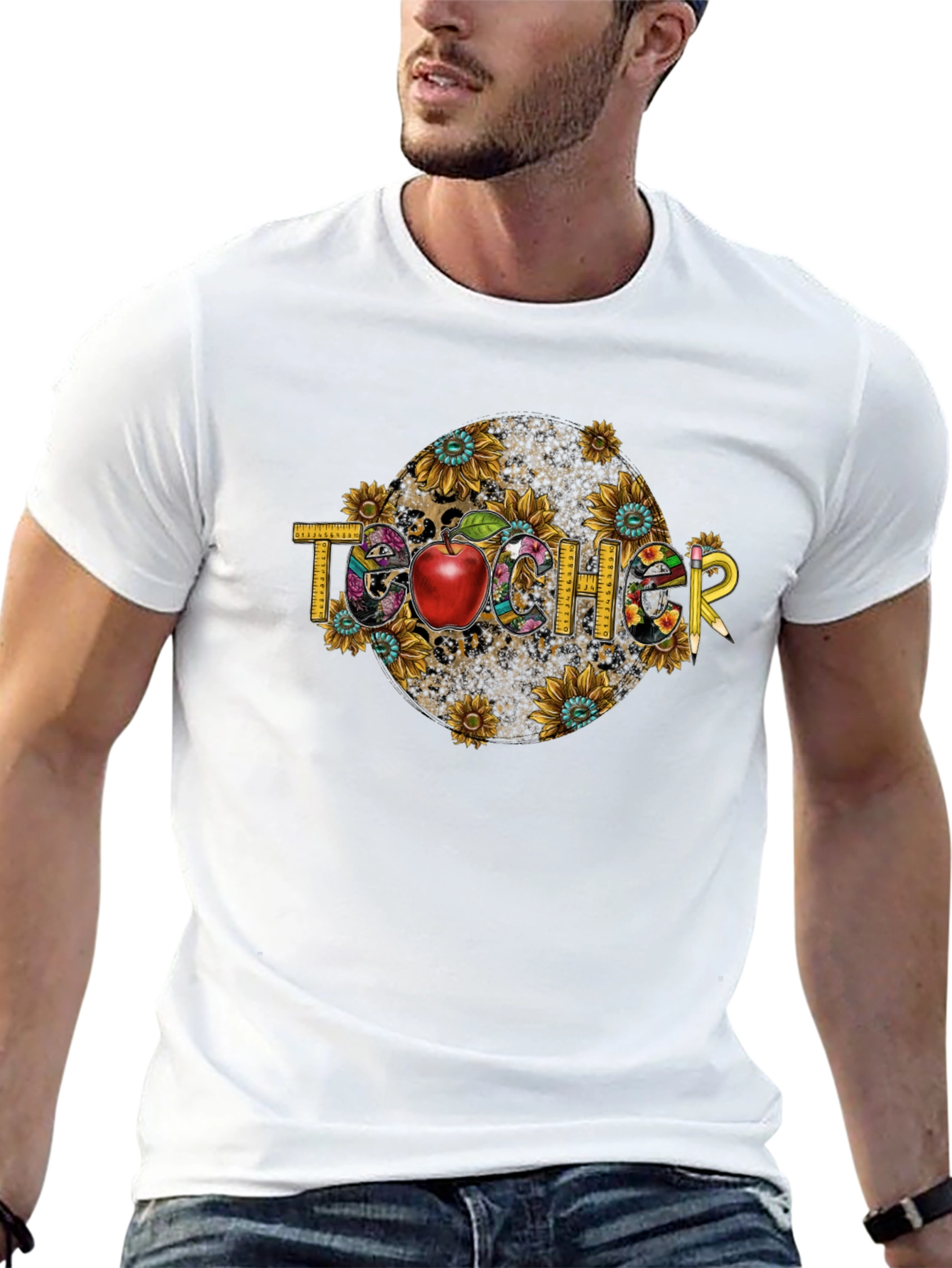 Teacher Sunflower Graphic Tee