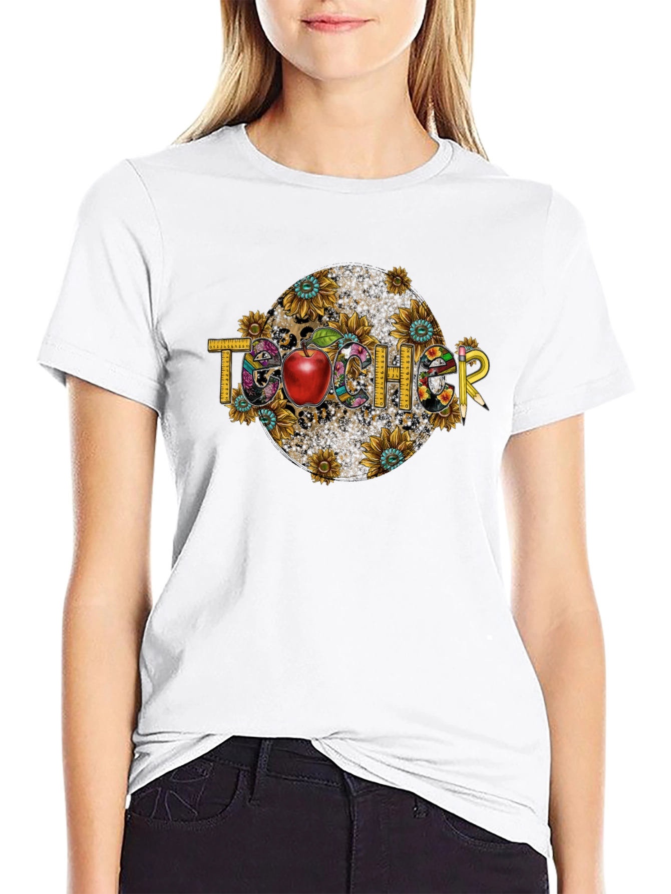 Teacher Sunflower Graphic Tee