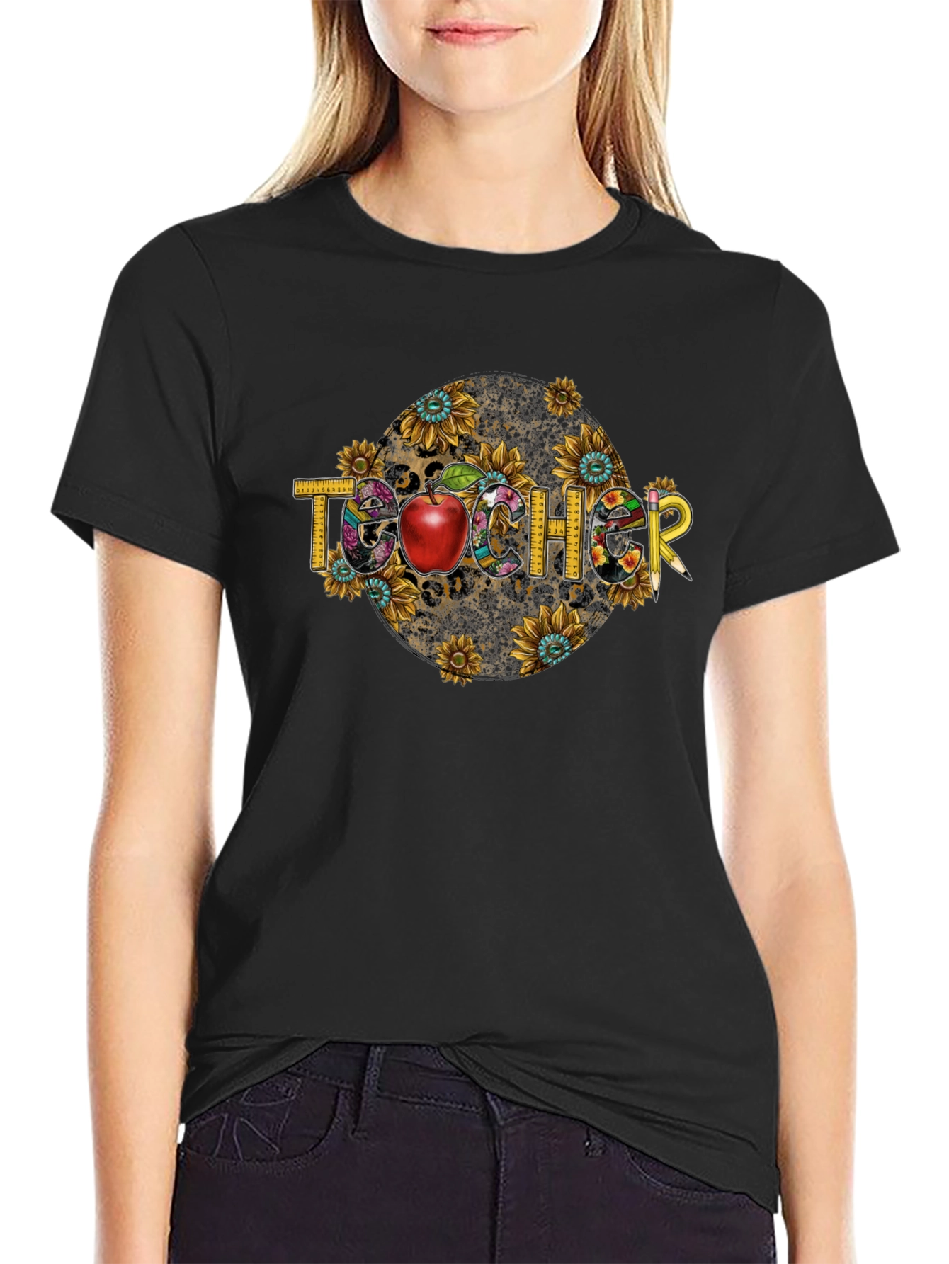 Teacher Sunflower Graphic Tee