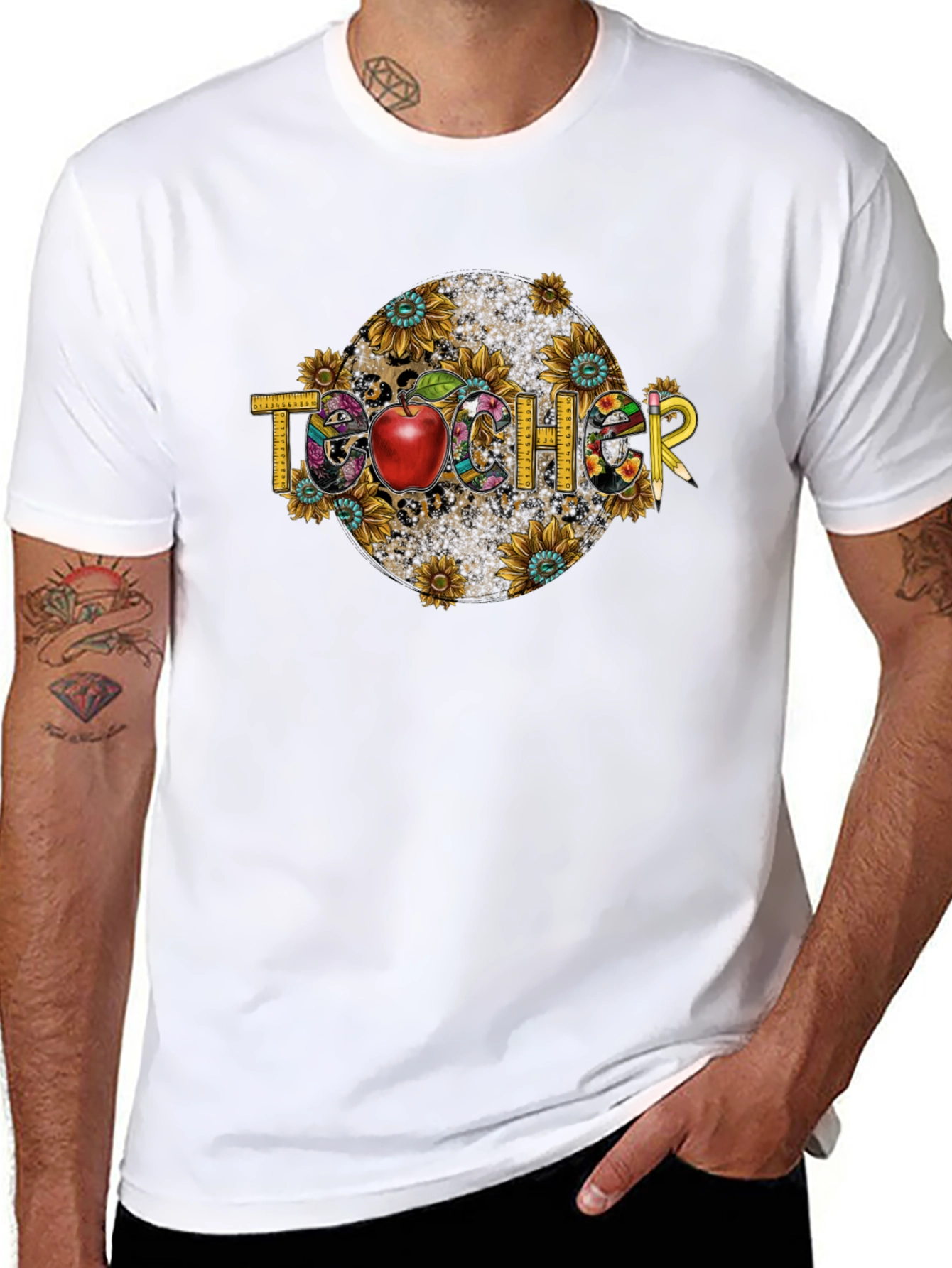Teacher Sunflower Graphic Tee
