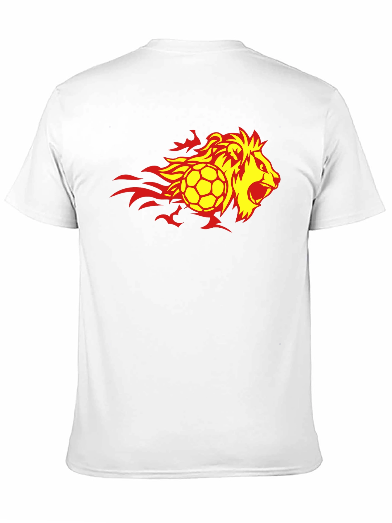 Flaming Lion Soccer Ball Black T-Shirt