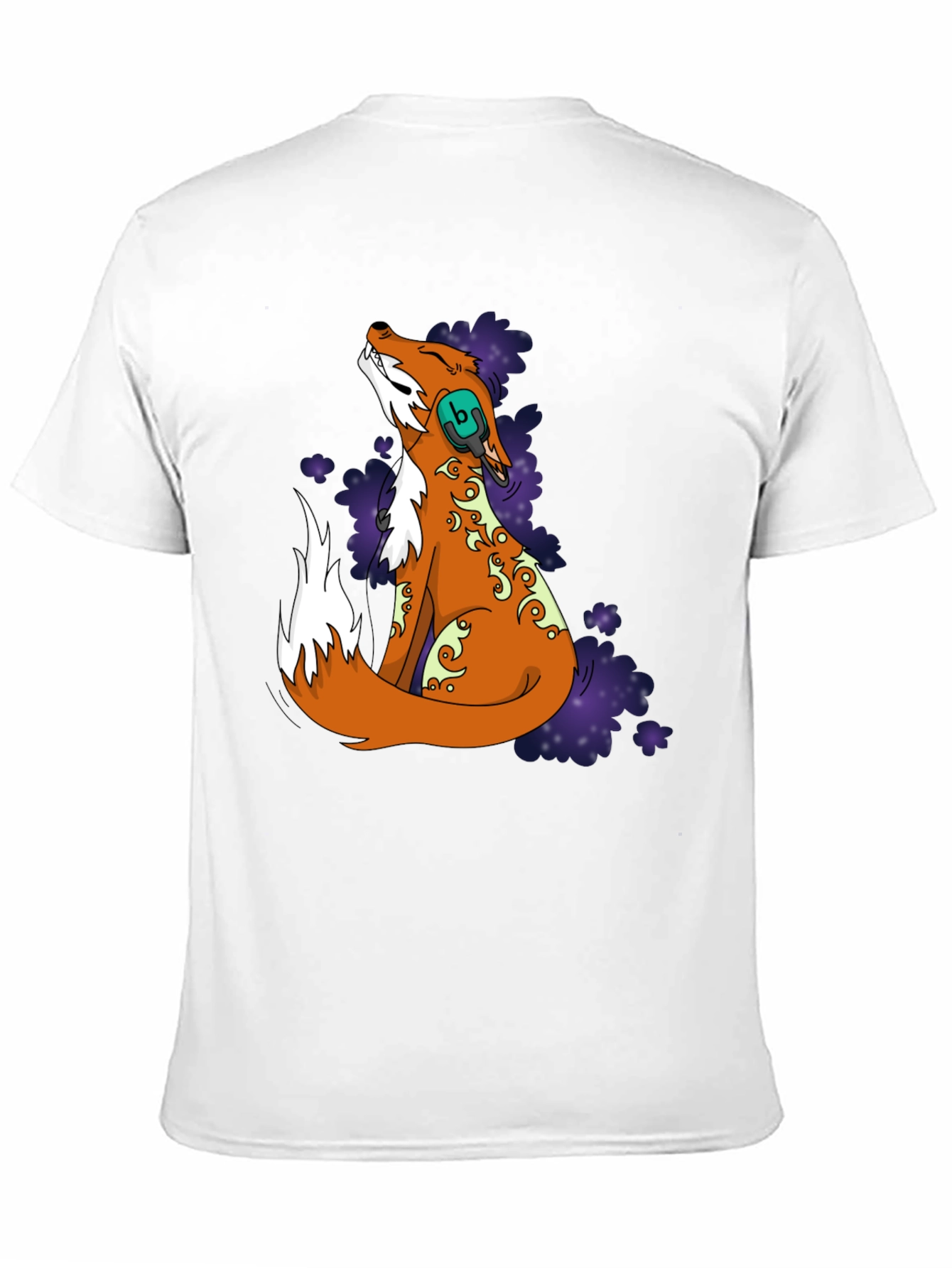 Fox DJ Graphic T-Shirt - Black Cotton Blend