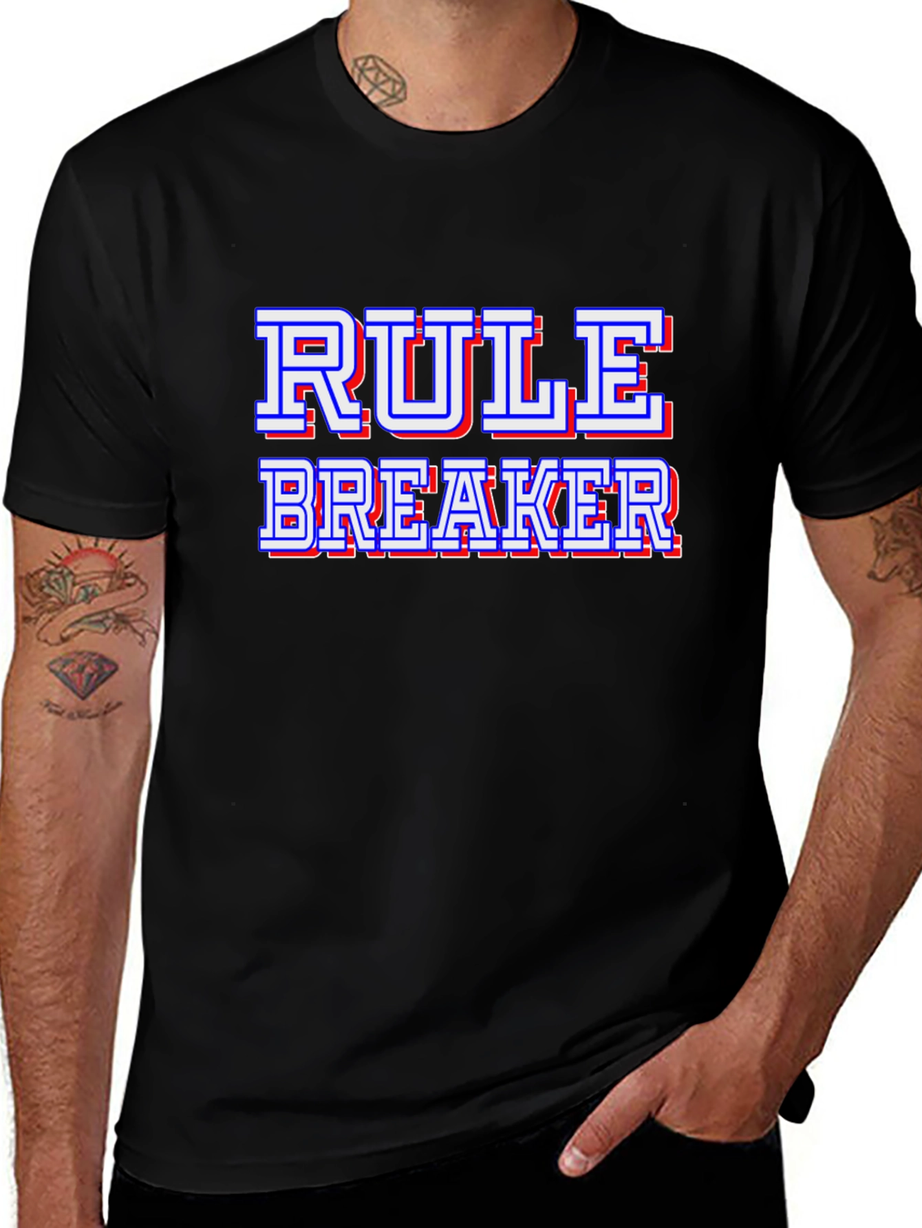 Rule Breaker Black Graphic Tee
