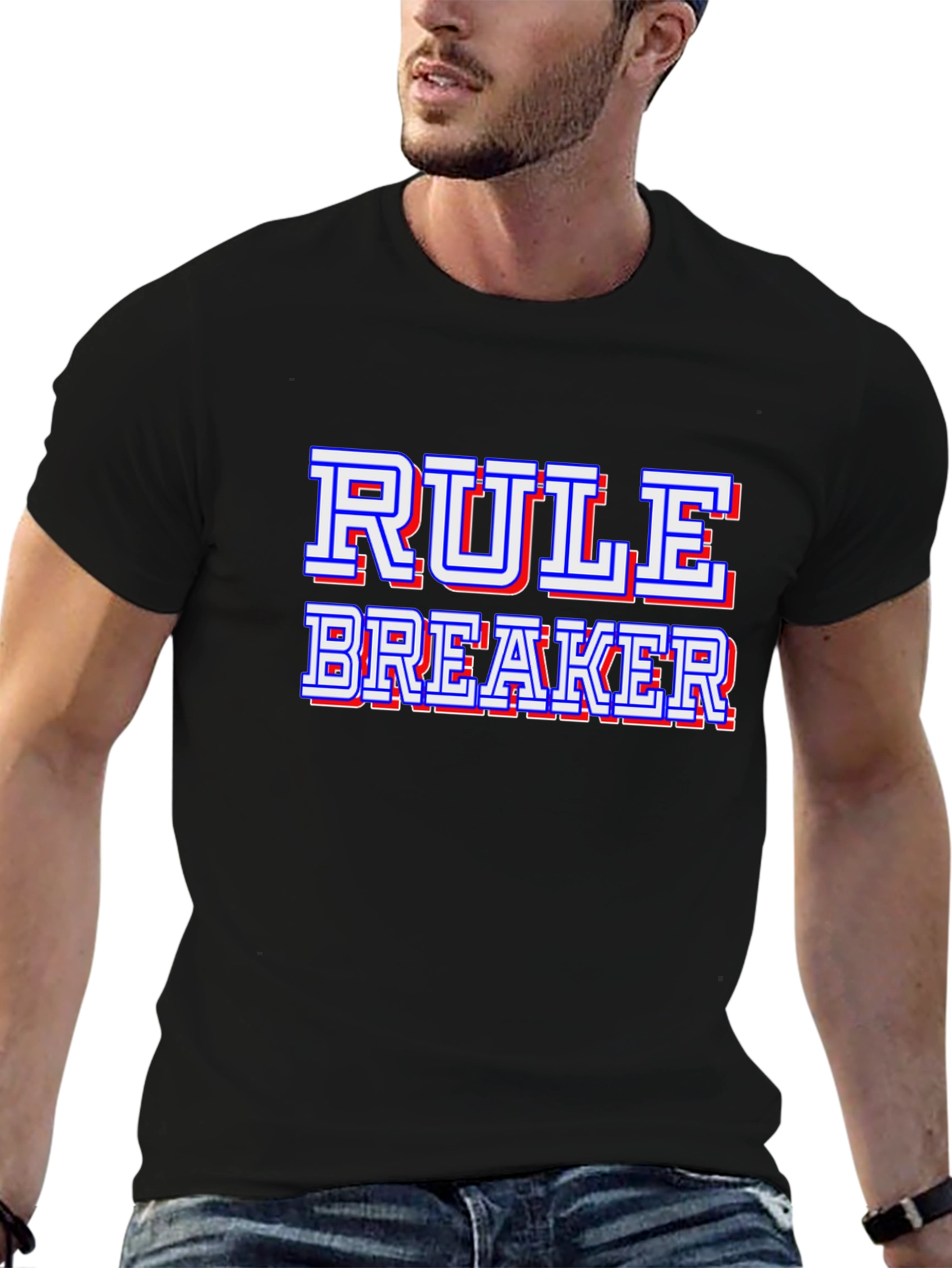 Rule Breaker Black Graphic Tee