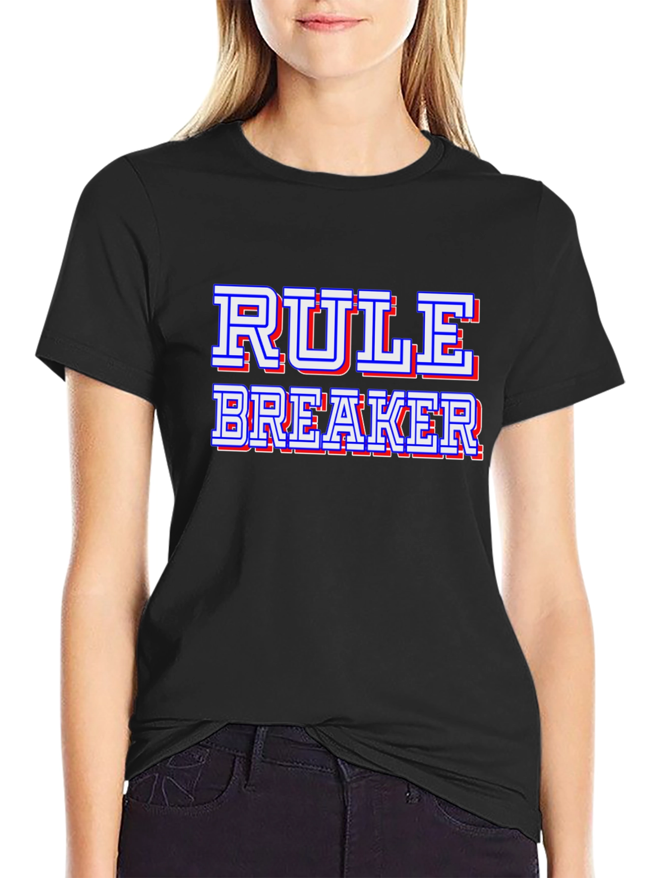 Rule Breaker Black Graphic Tee