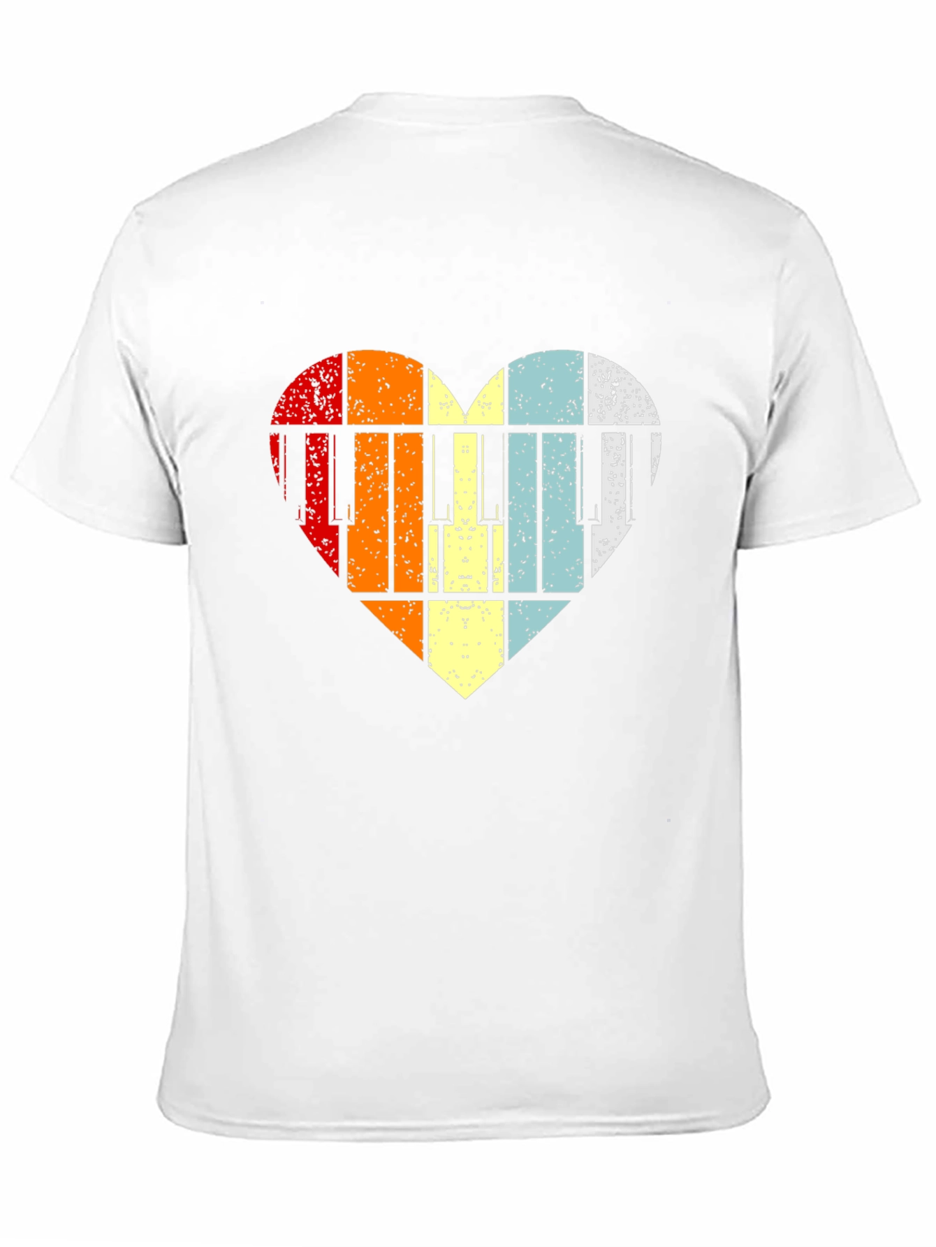 Retro Heart Piano Keys T-Shirt