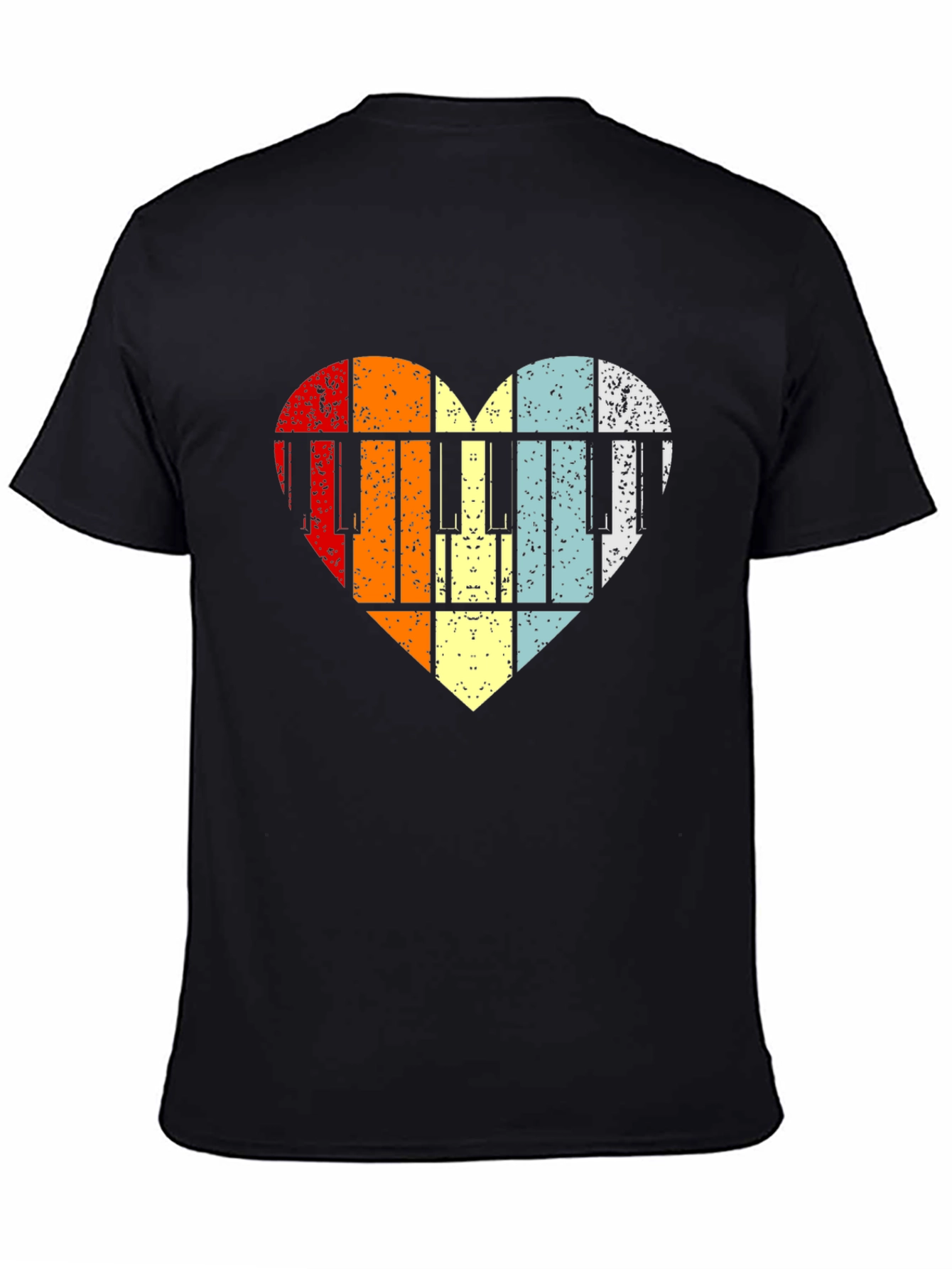 Retro Heart Piano Keys T-Shirt