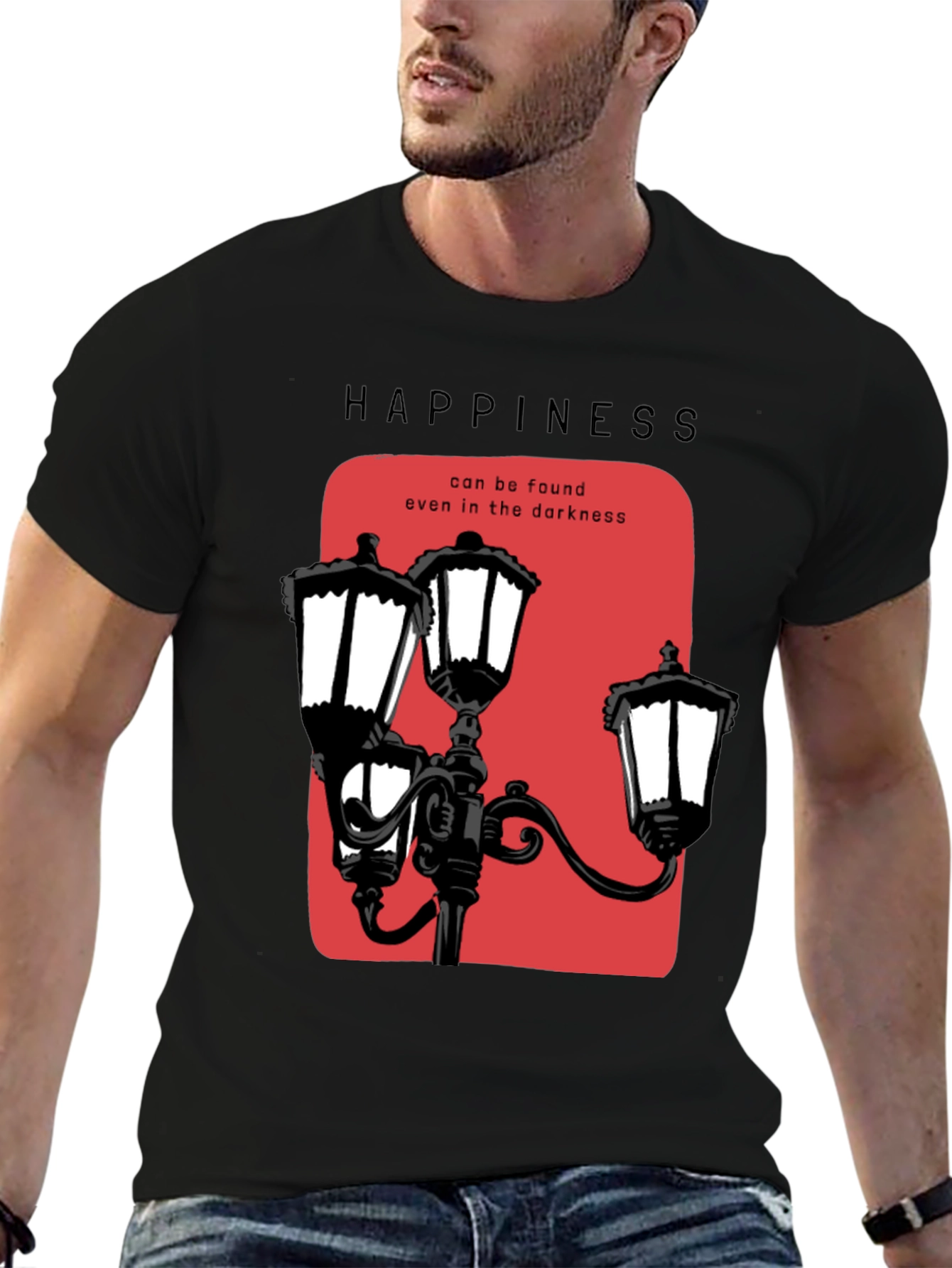 Happiness Found Tee: Street Lamp Design
