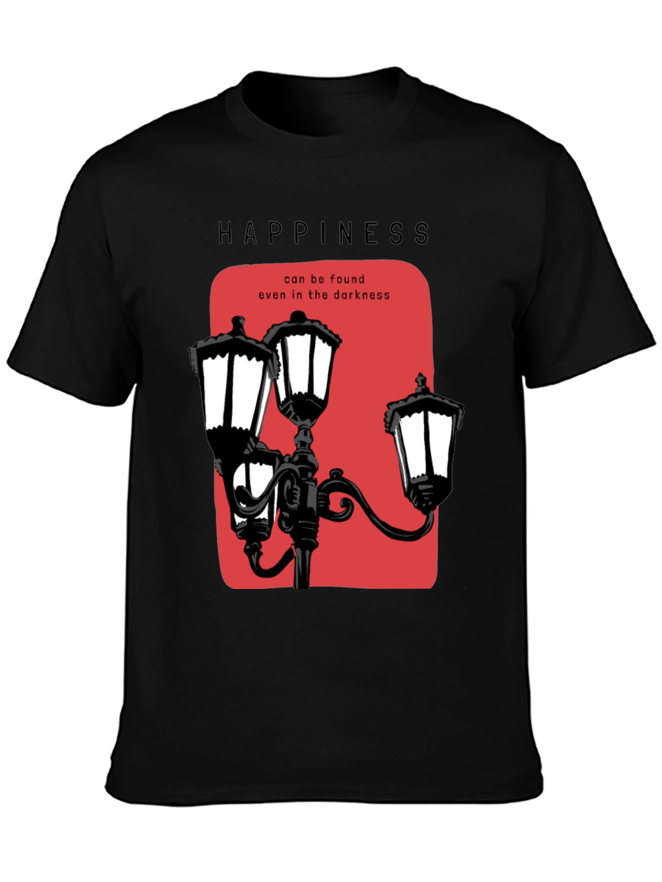 Happiness Found Tee: Street Lamp Design