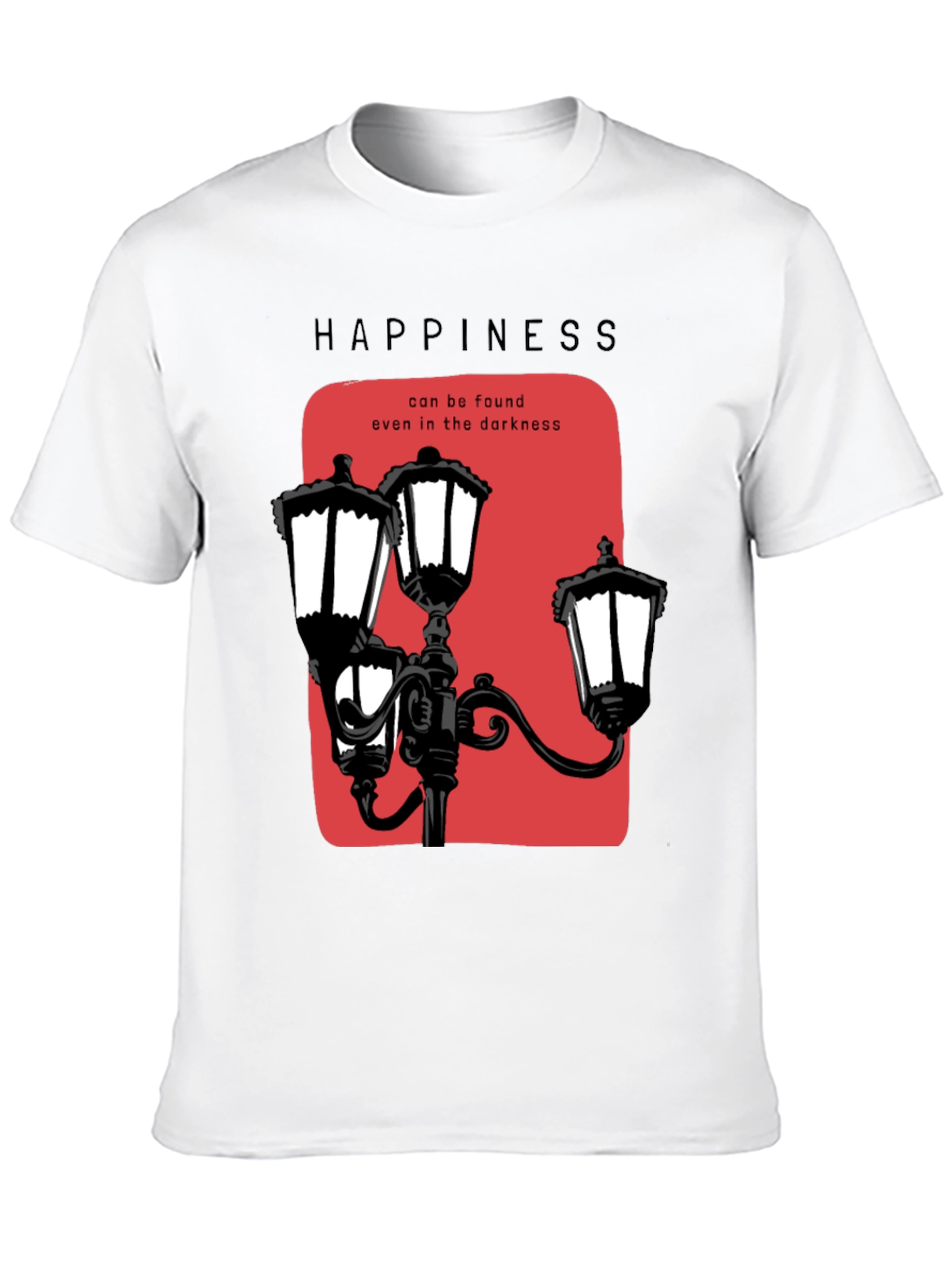 Happiness Found Tee: Street Lamp Design