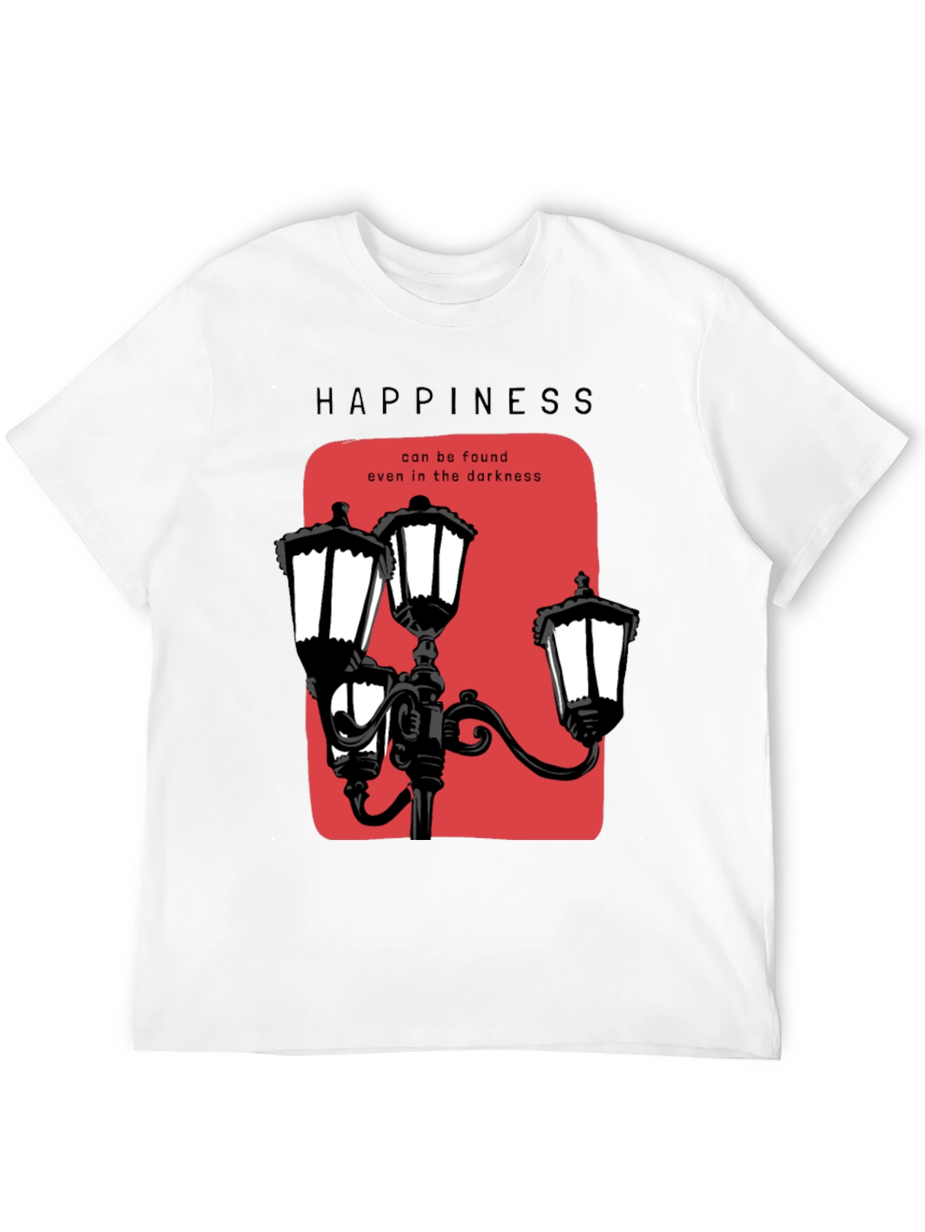 Happiness Found Tee: Street Lamp Design