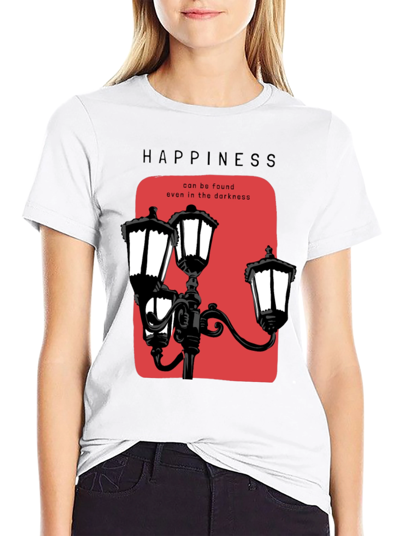 Happiness Found Tee: Street Lamp Design