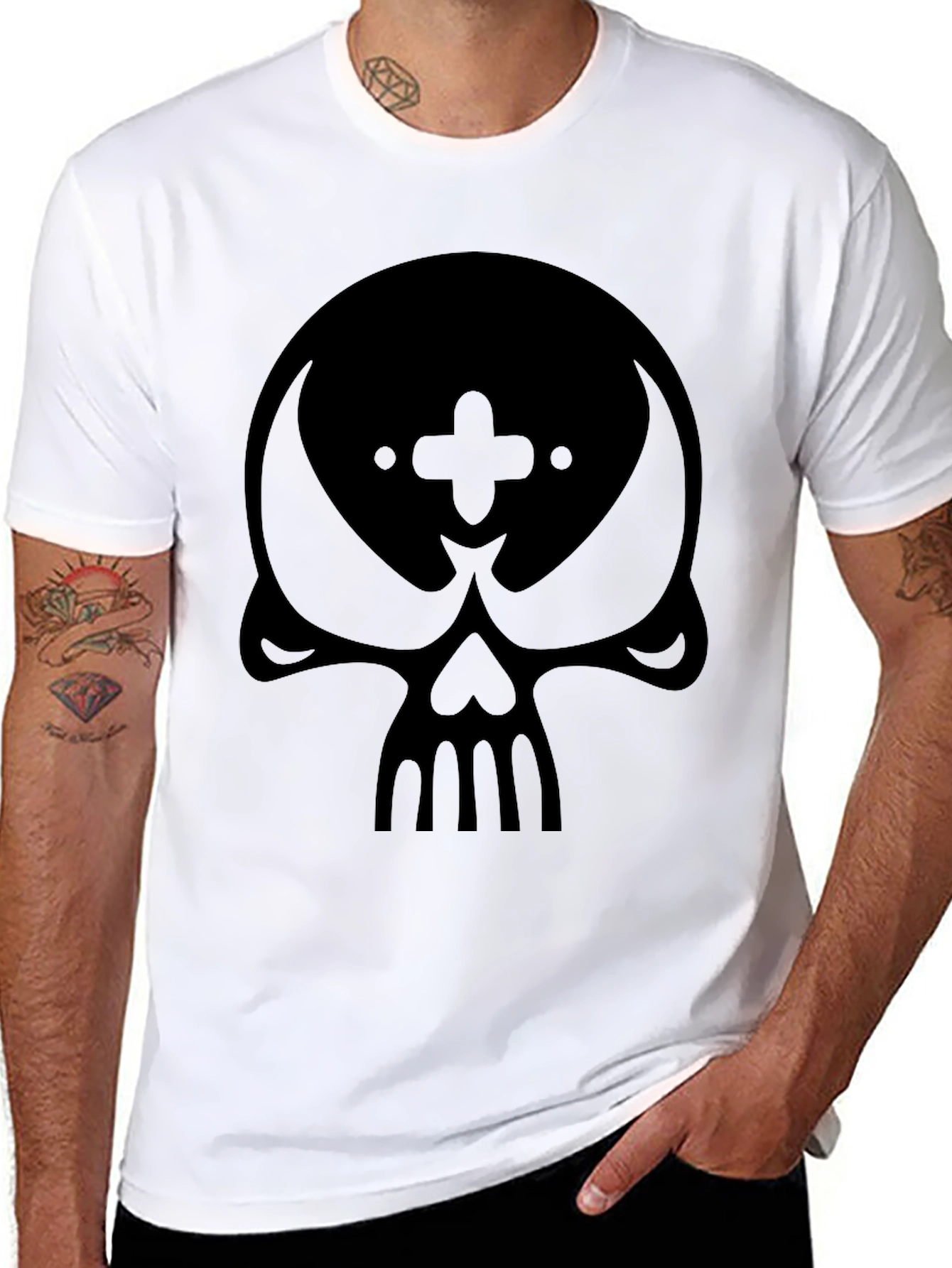 Skull Graphic Black T-Shirt - Modern Style