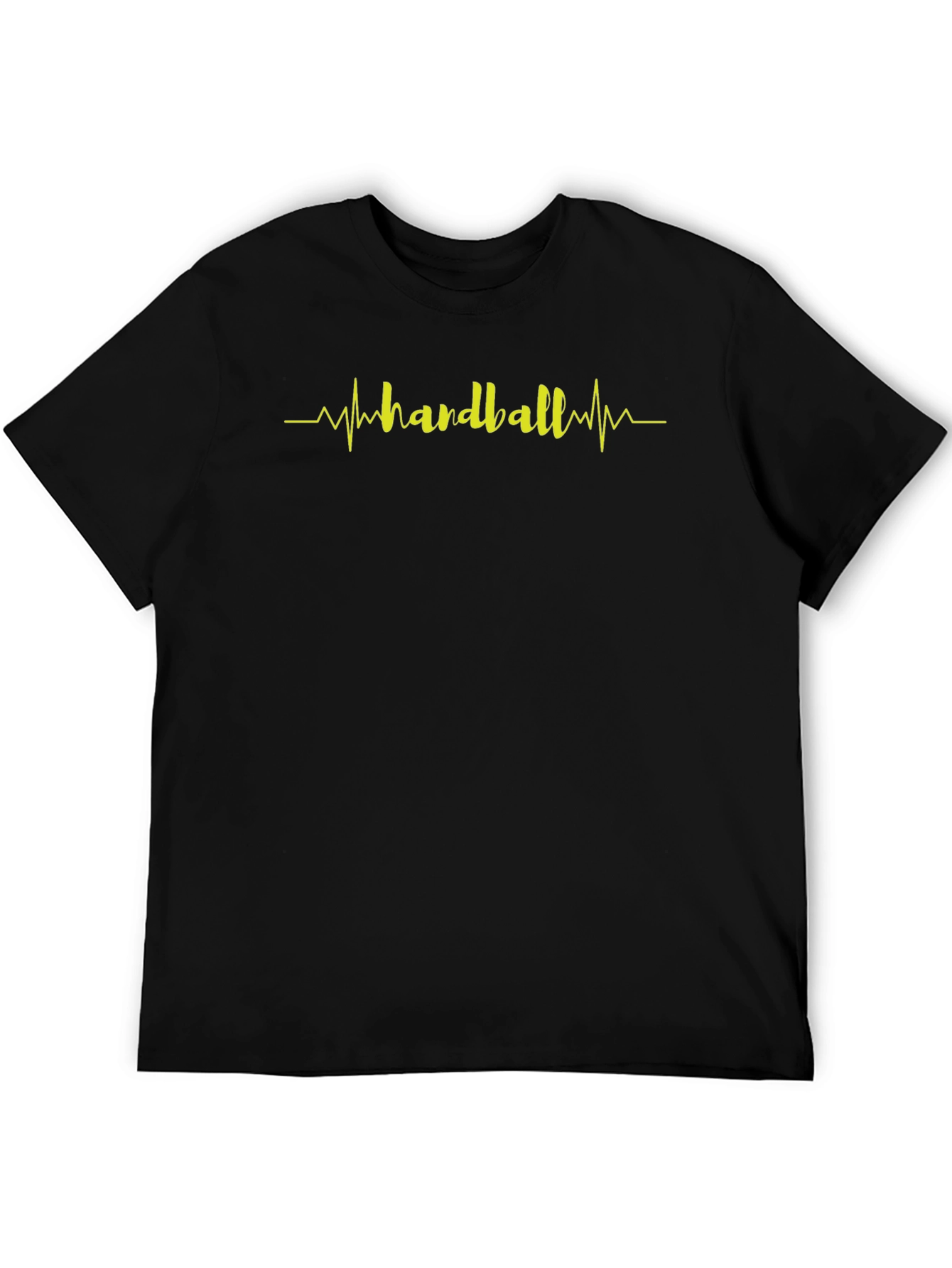 Handball Heartbeat Graphic Tee - Black T-Shirt