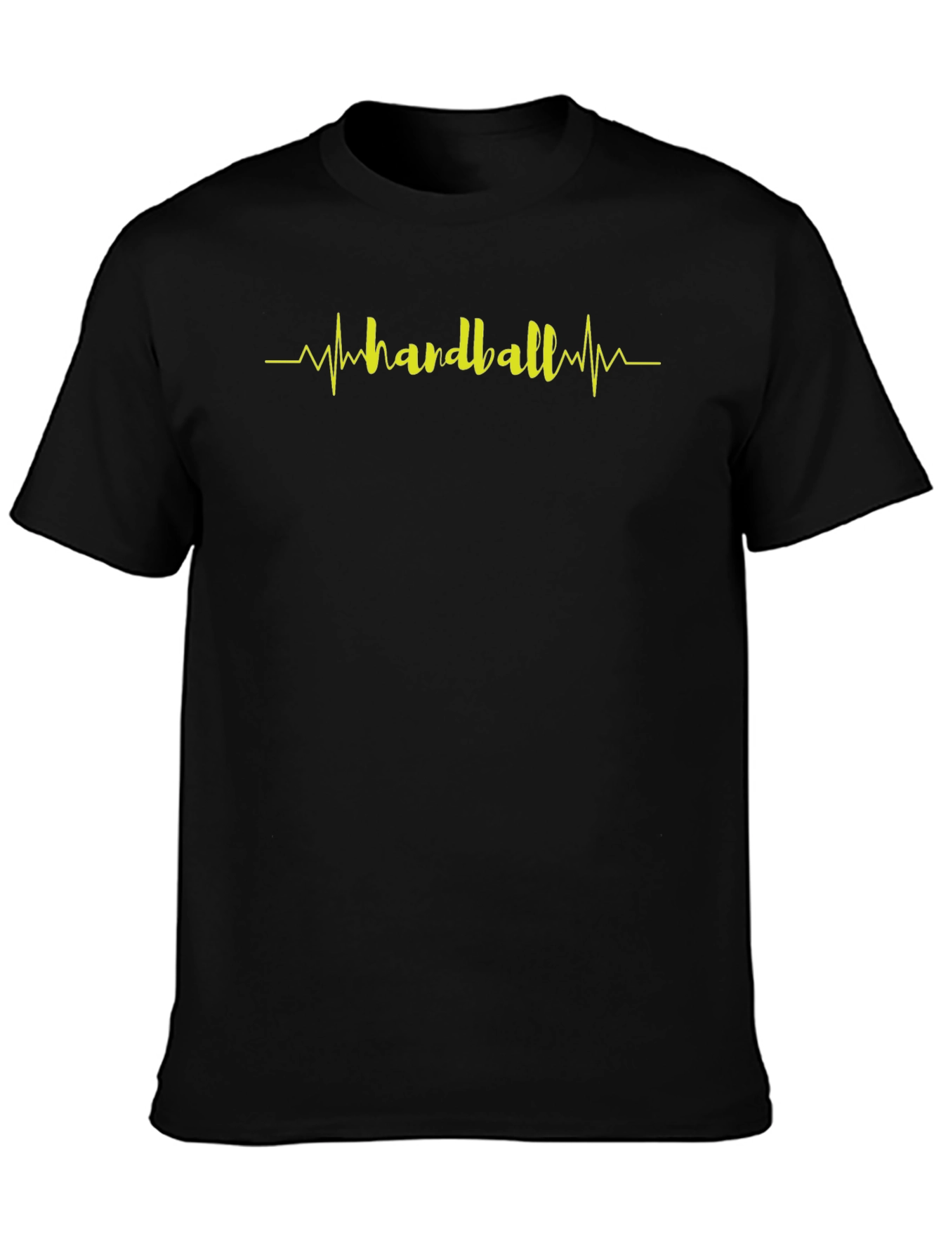 Handball Heartbeat Graphic Tee - Black T-Shirt