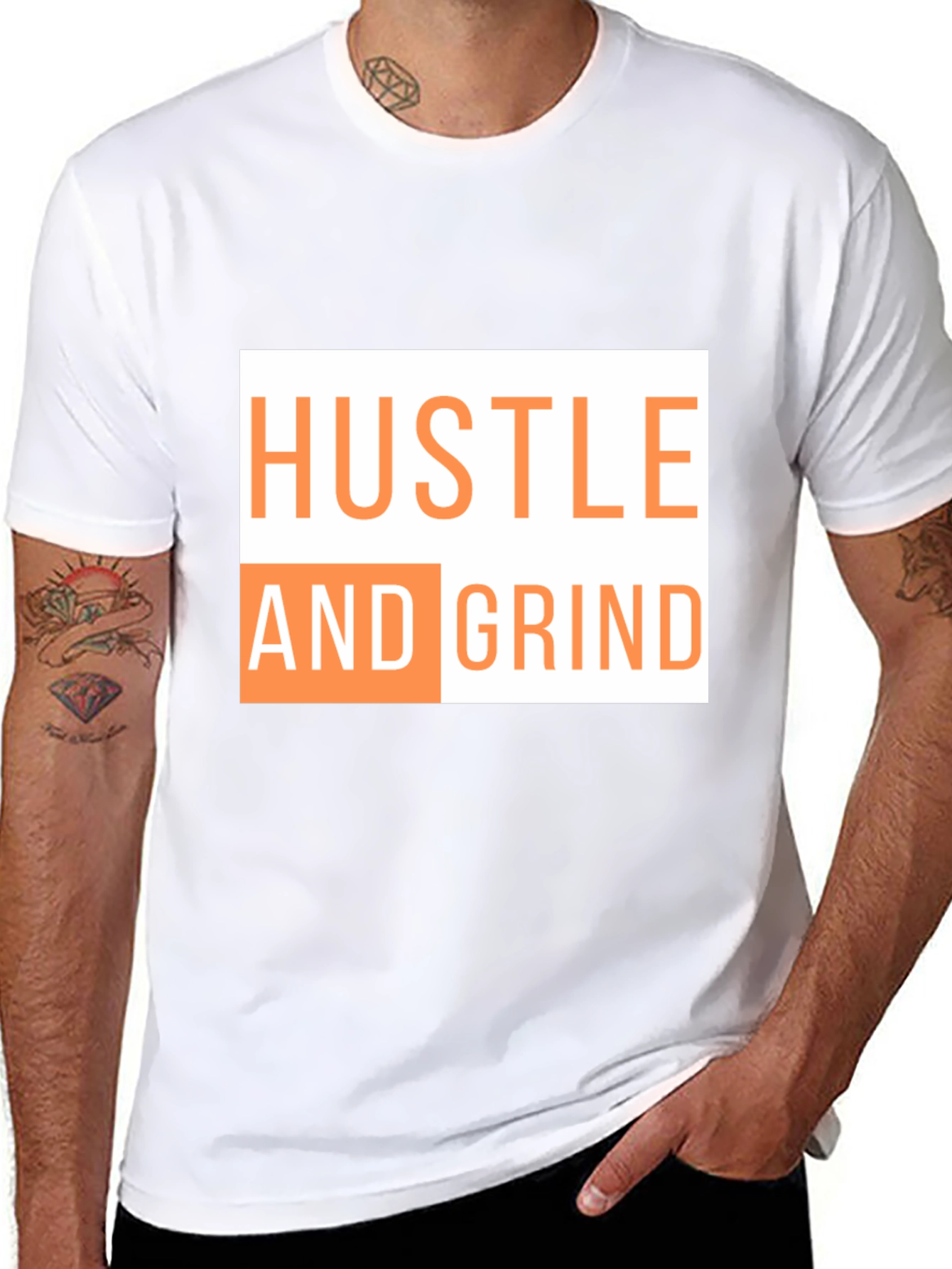 Hustle & Grind Graphic Tee - Motivational T-Shirt