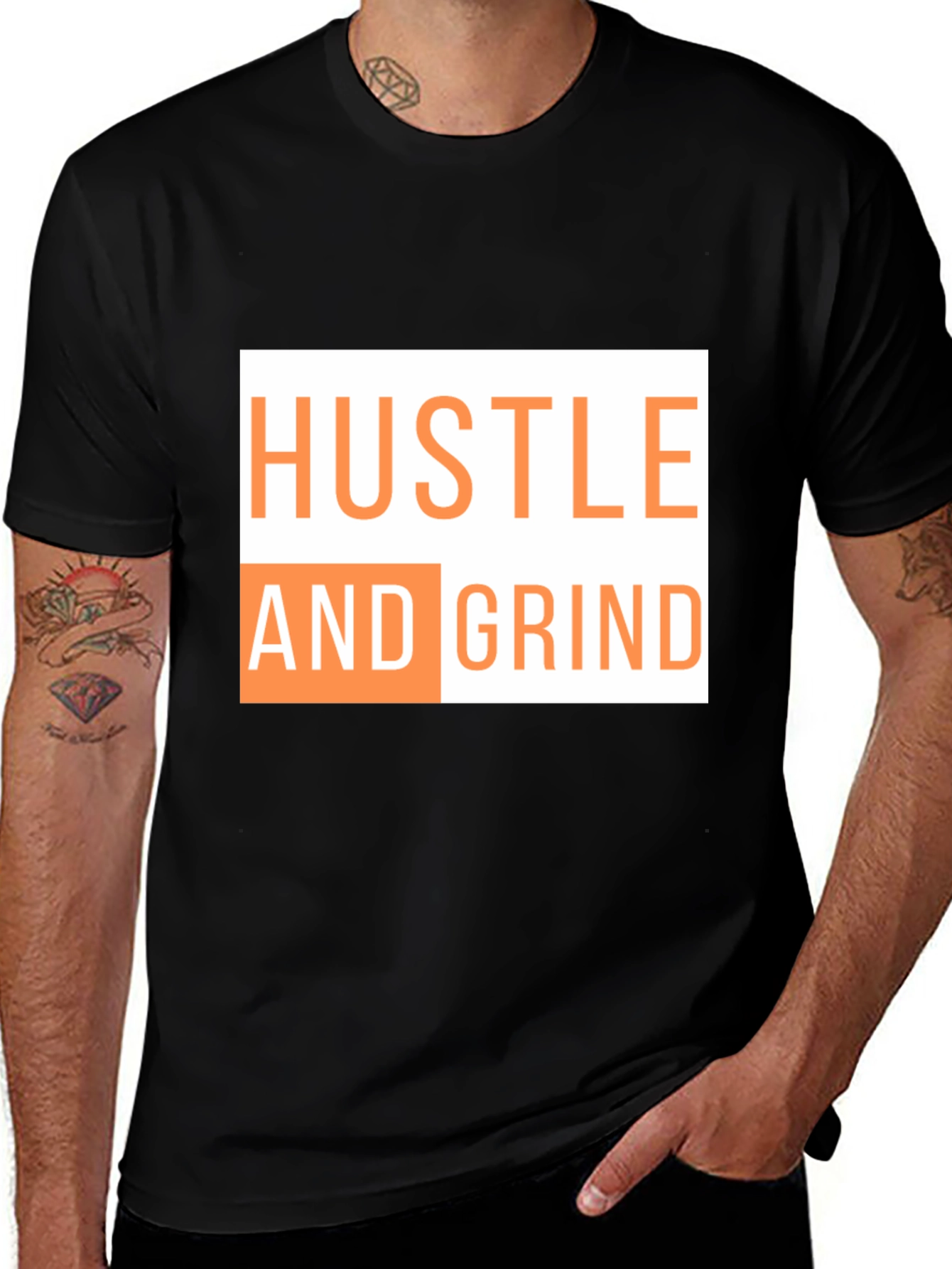 Hustle & Grind Graphic Tee - Motivational T-Shirt