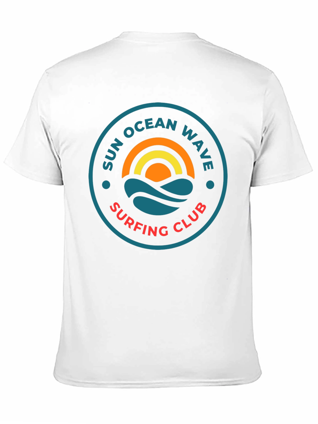 Sun Ocean Wave Surfing Club Graphic T-Shirt
