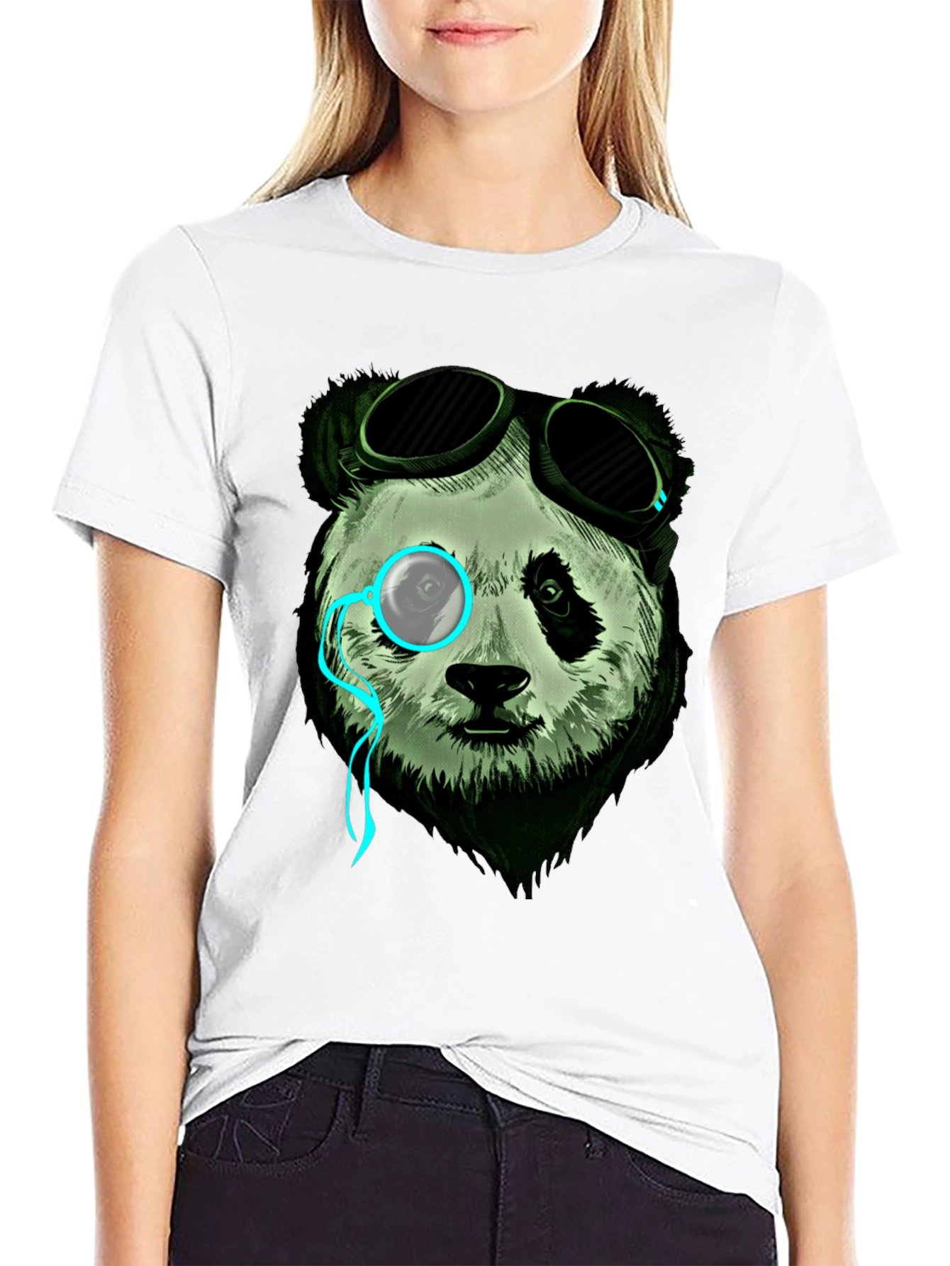 Steampunk Panda Graphic Tee - Cool & Unique Design