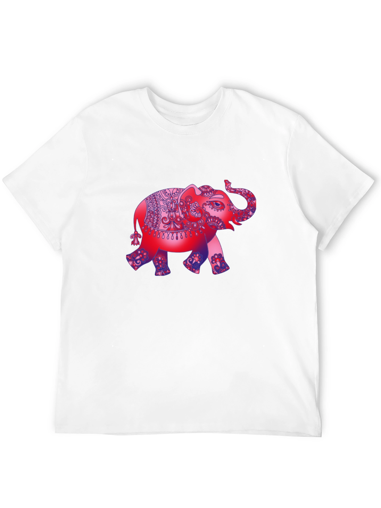 Elephant Graphic Print Black T-Shirt