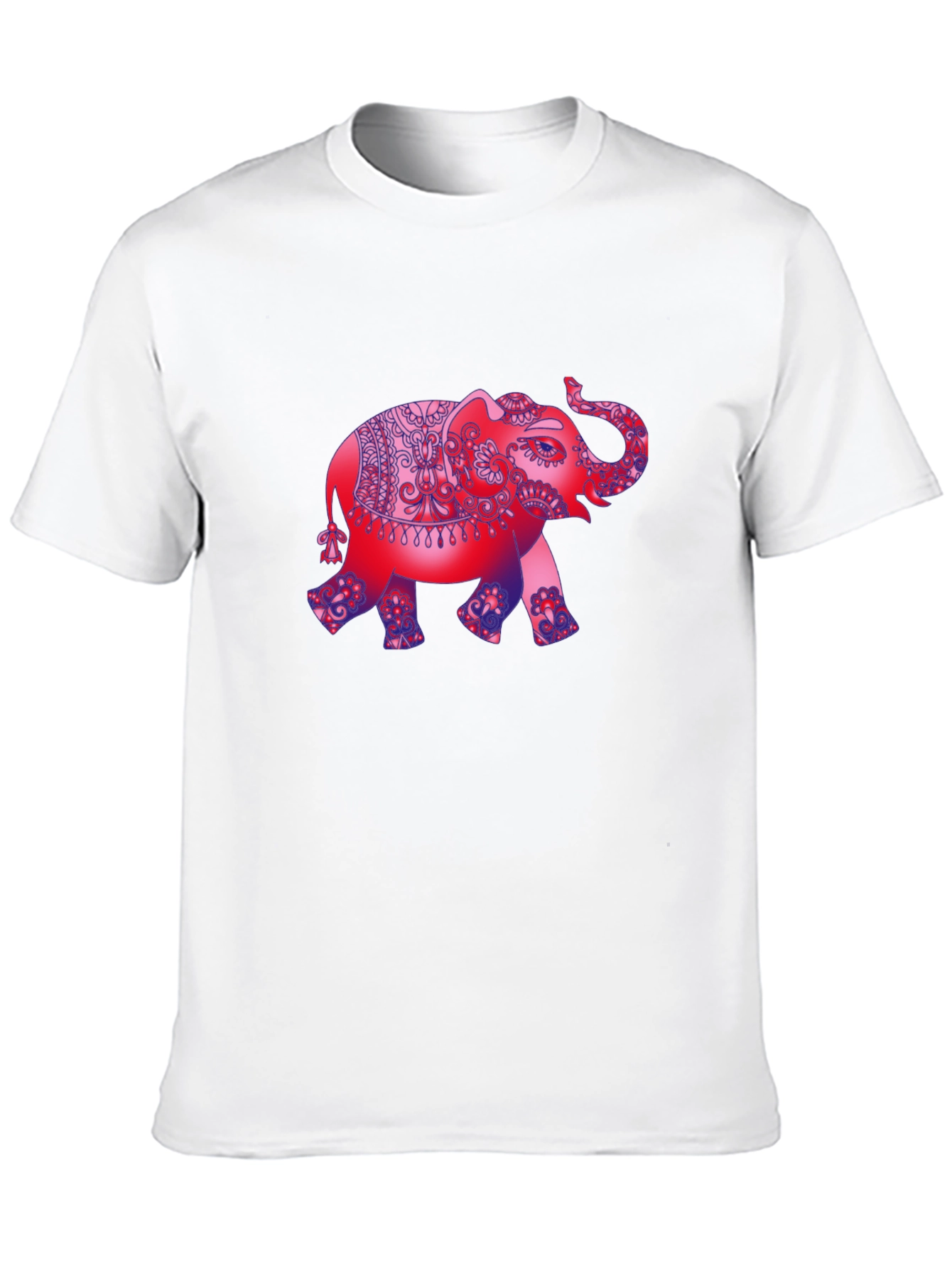 Elephant Graphic Print Black T-Shirt