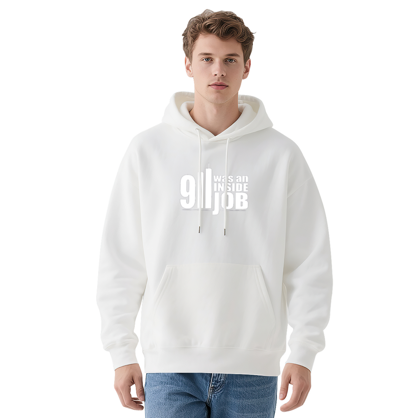 Conspiracy Theory 911 Inside Job Statement Hoodie, Men Trendy Comfort Black Hoodie