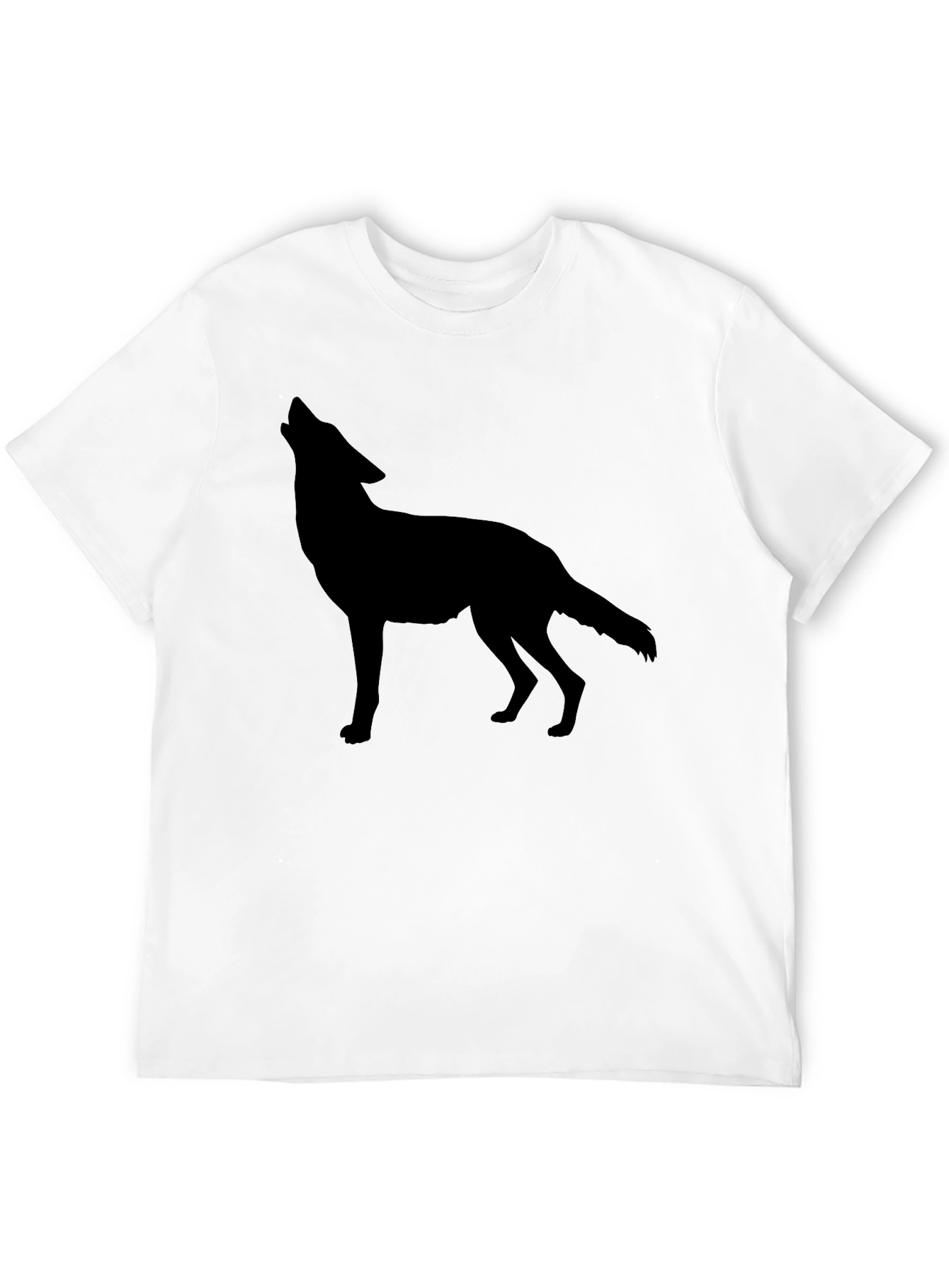 Mens Black Wolf Graphic T-Shirt