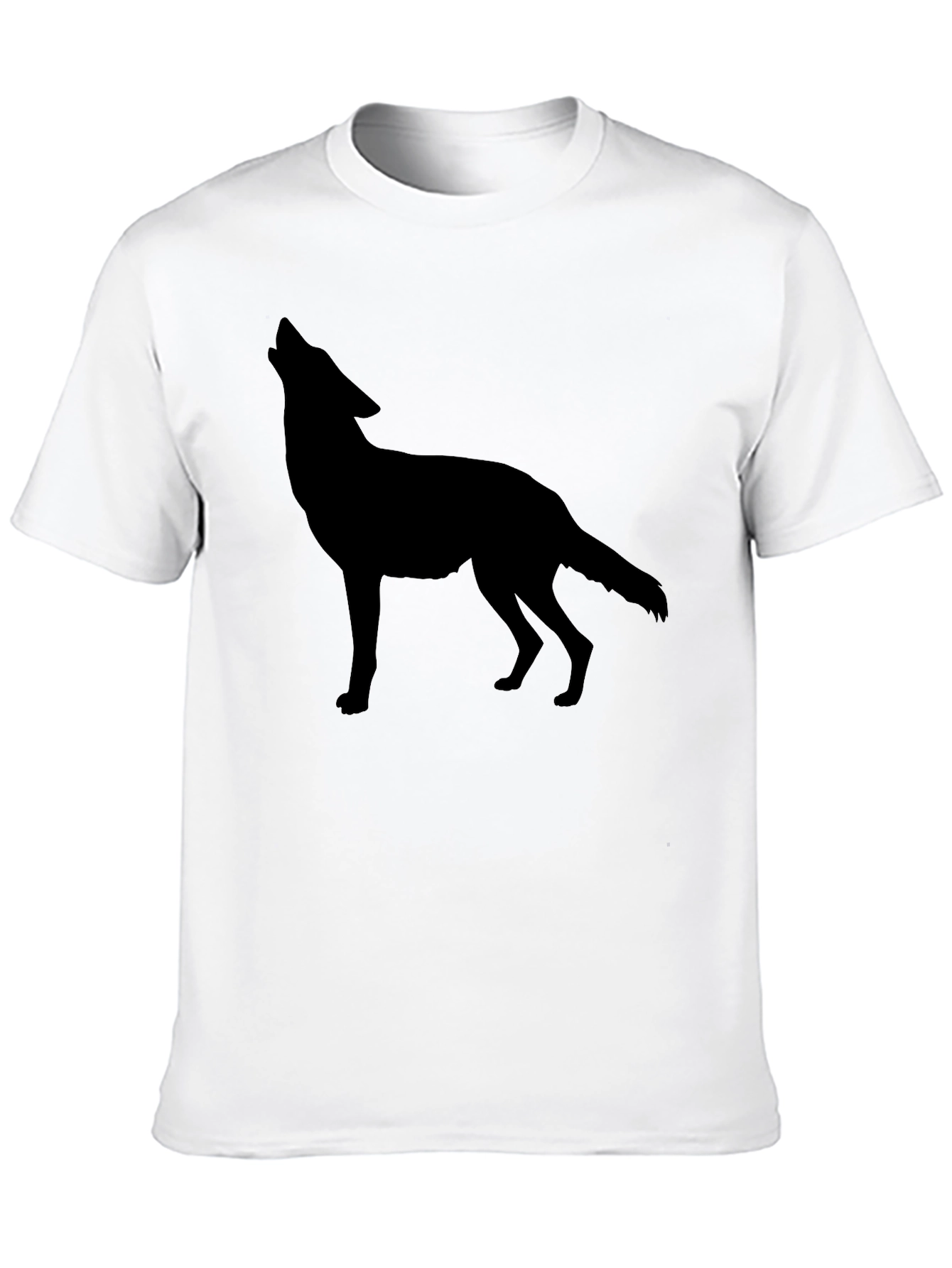 Mens Black Wolf Graphic T-Shirt