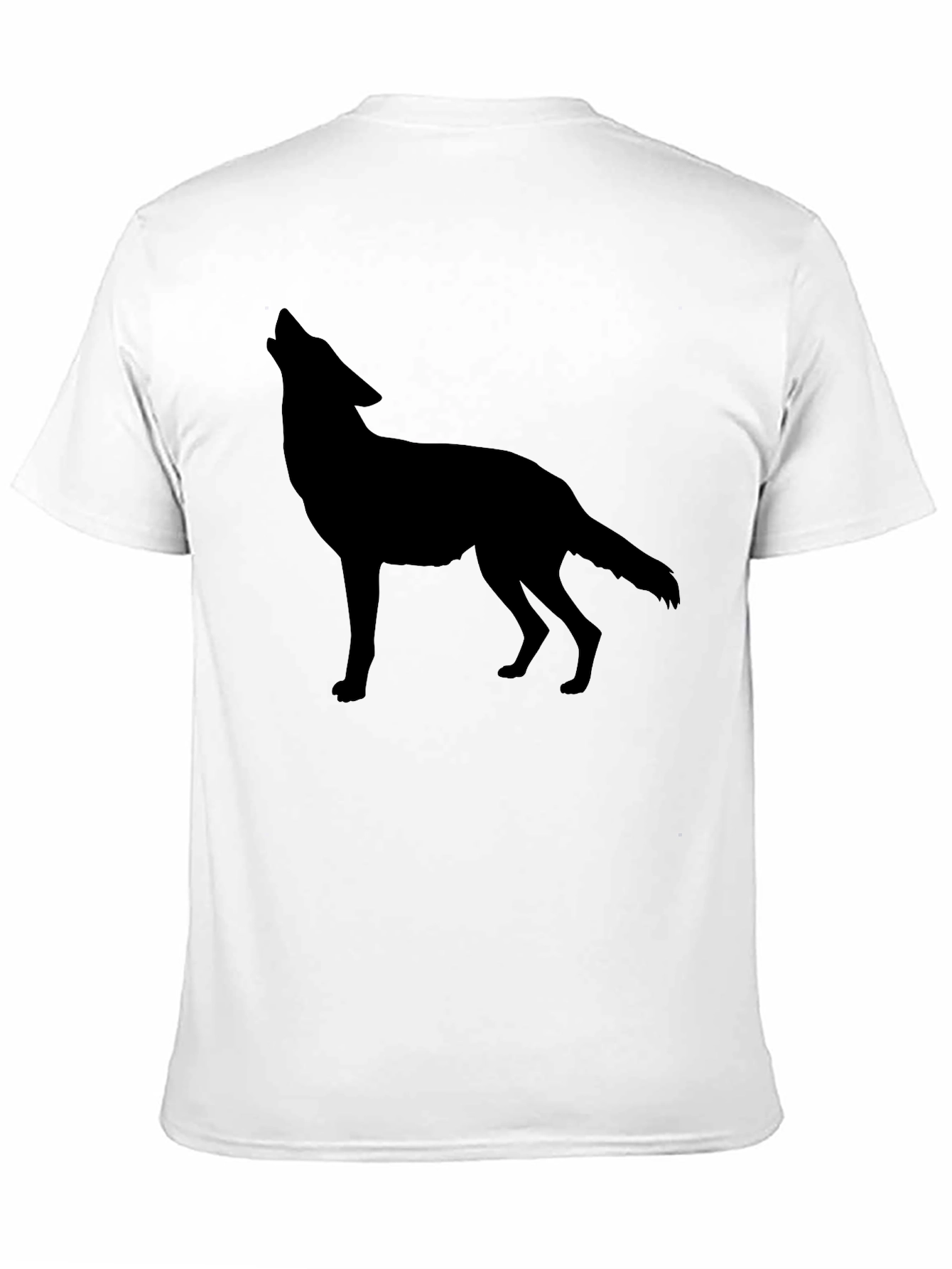Mens Black Wolf Graphic T-Shirt