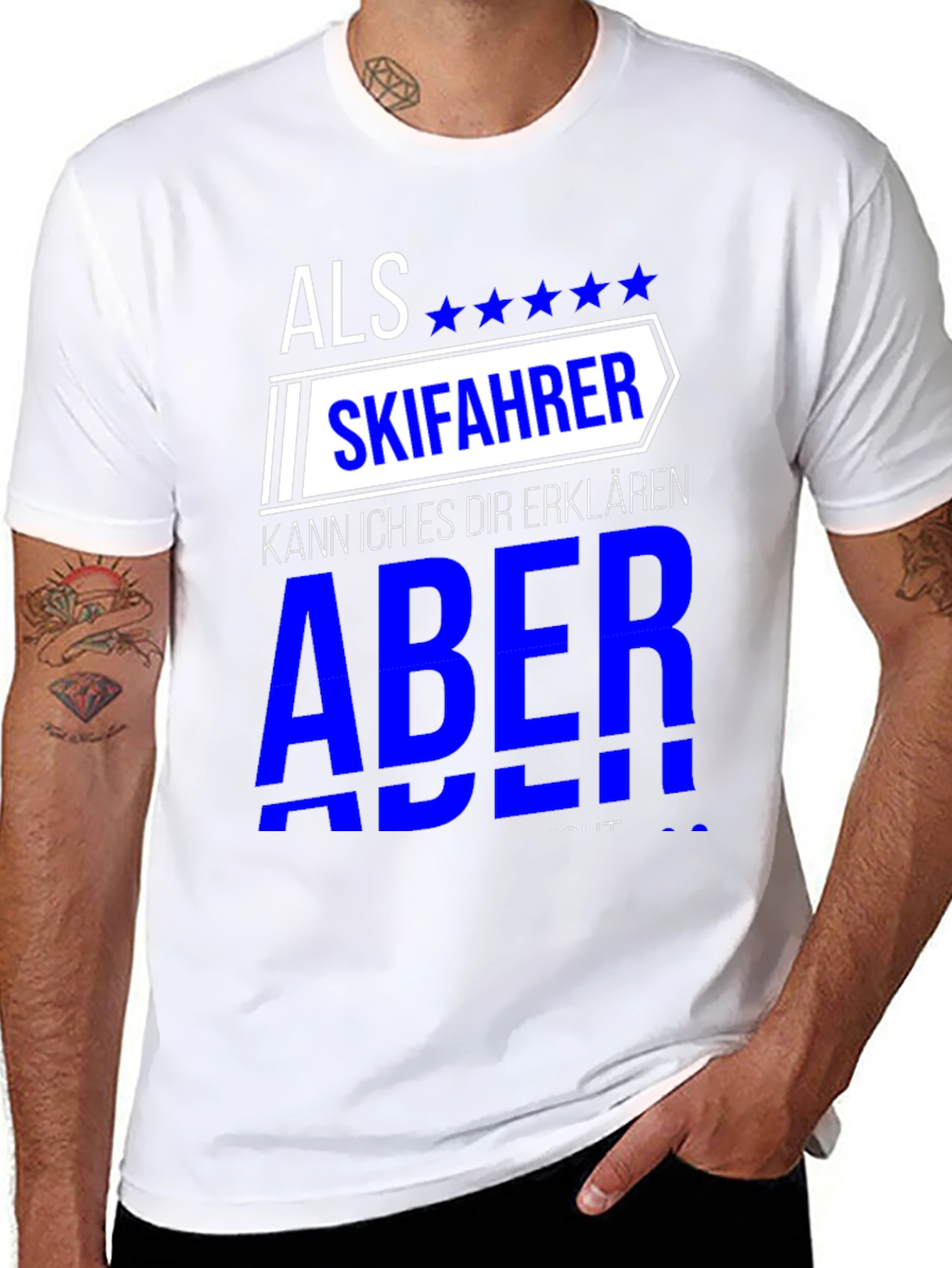 Als Skifahrer T-Shirt - Skiing Enthusiast Tee