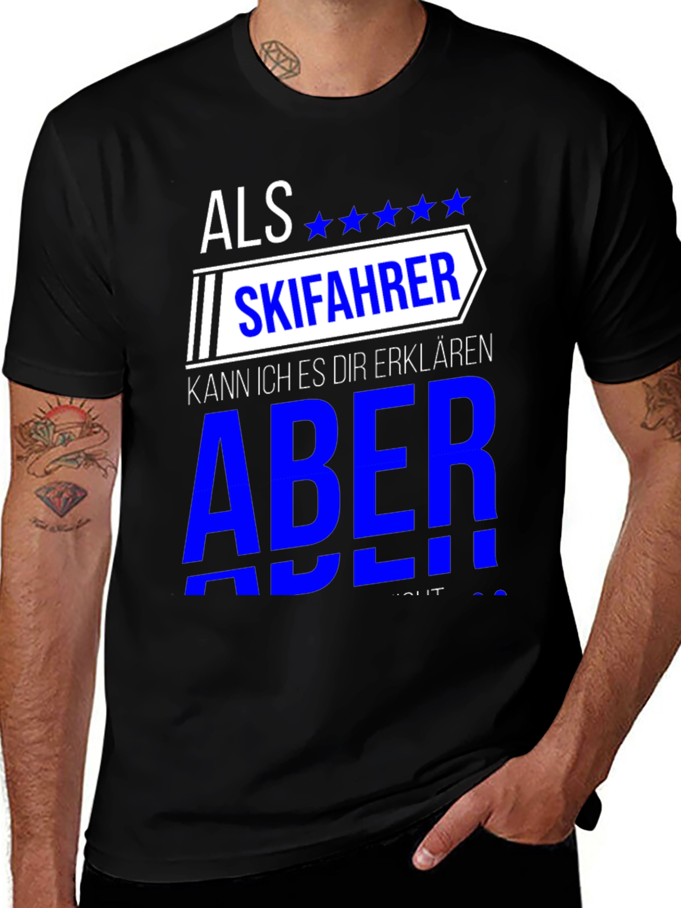 Als Skifahrer T-Shirt - Skiing Enthusiast Tee