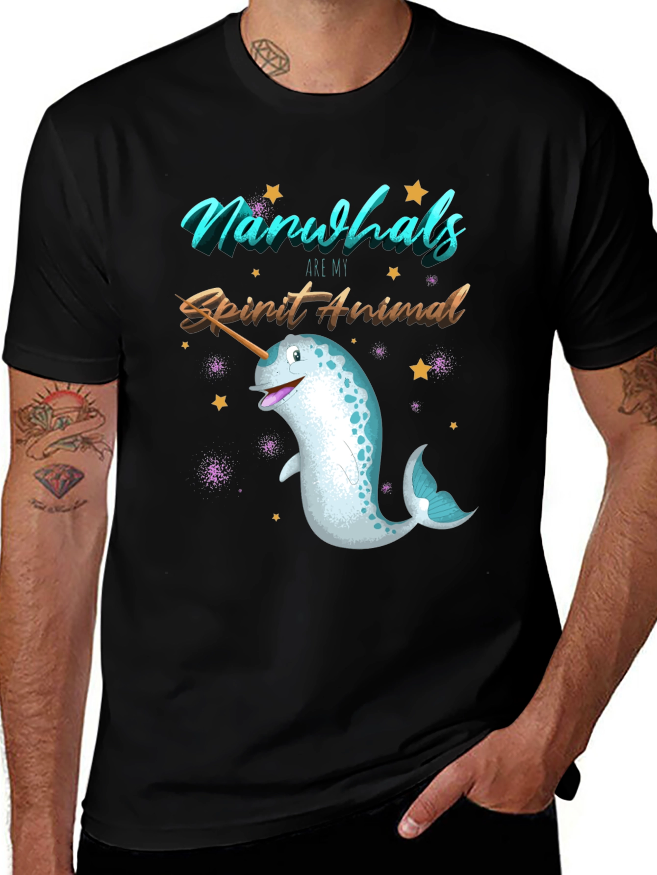 Narwhal Spirit Animal Graphic T-Shirt