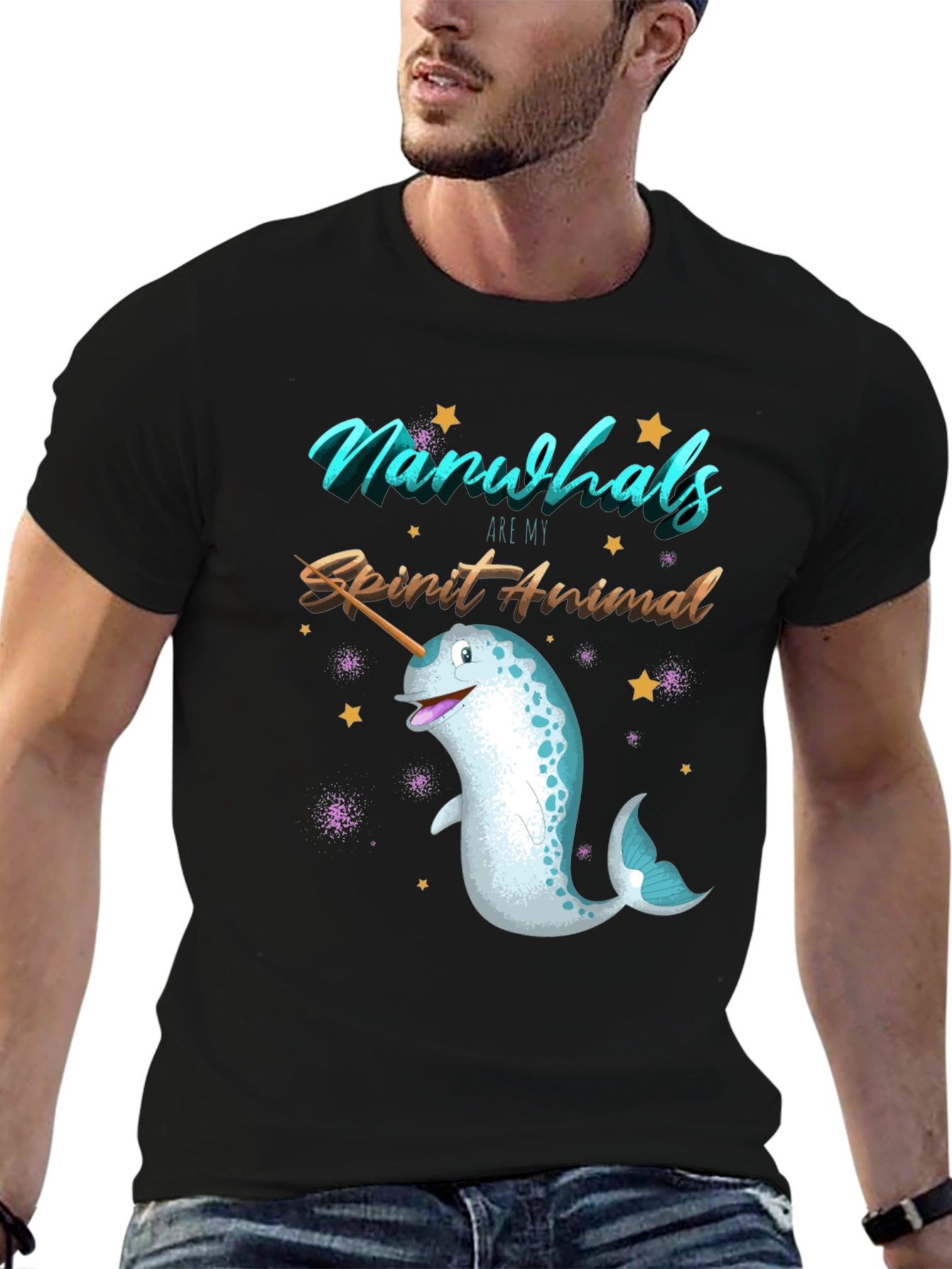 Narwhal Spirit Animal Graphic T-Shirt