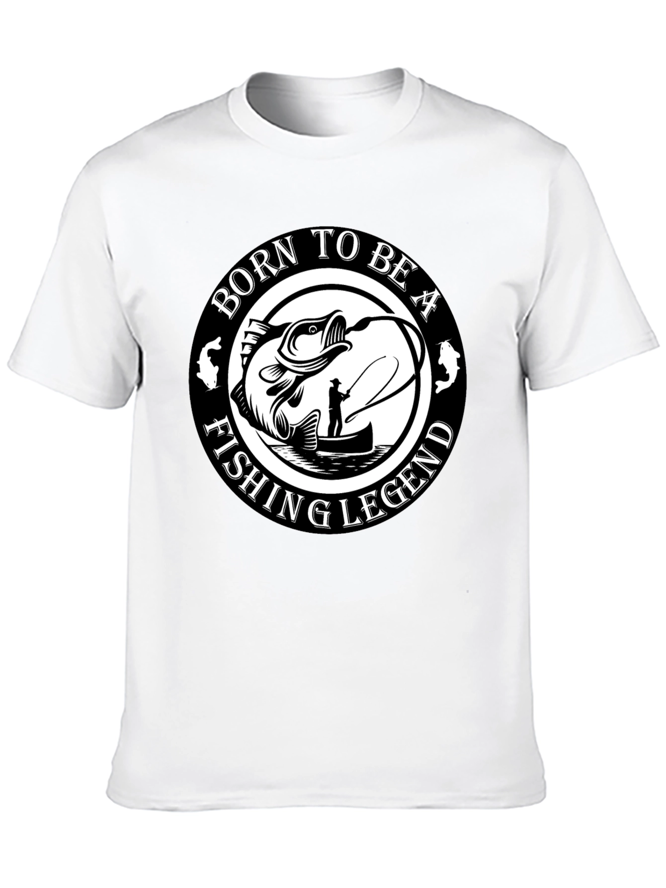 Born To Be A Fishing Legend Black T-Shirt