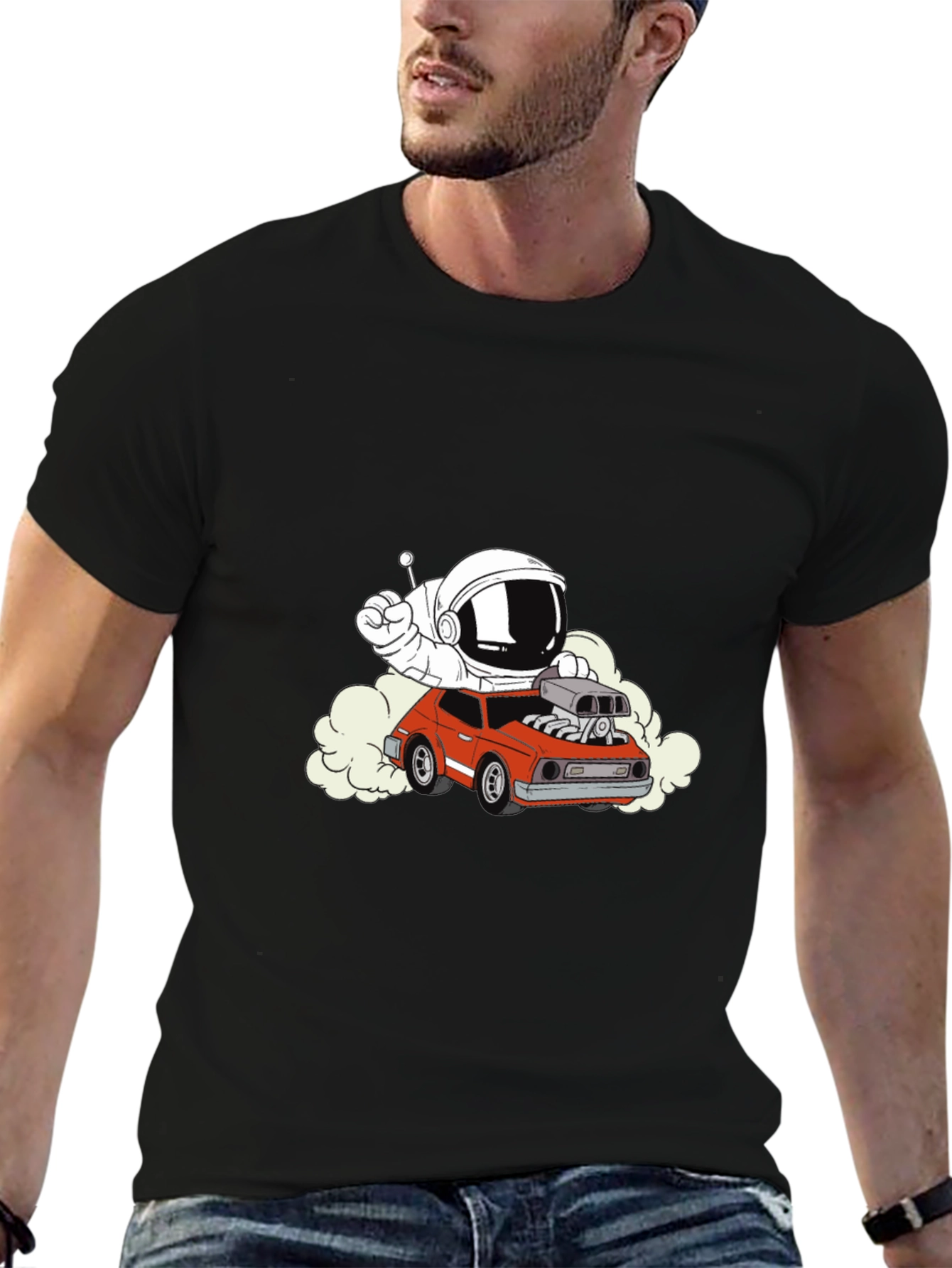 Astronaut Racing T-Shirt - Cool Graphic Tee