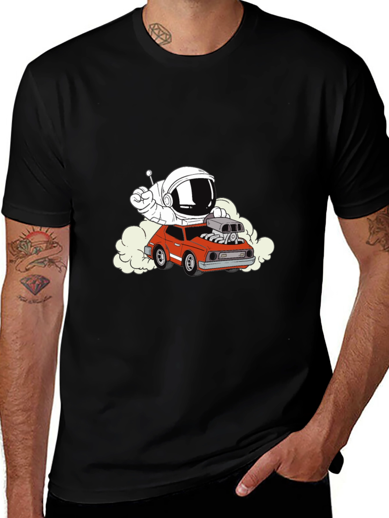 Astronaut Racing T-Shirt - Cool Graphic Tee