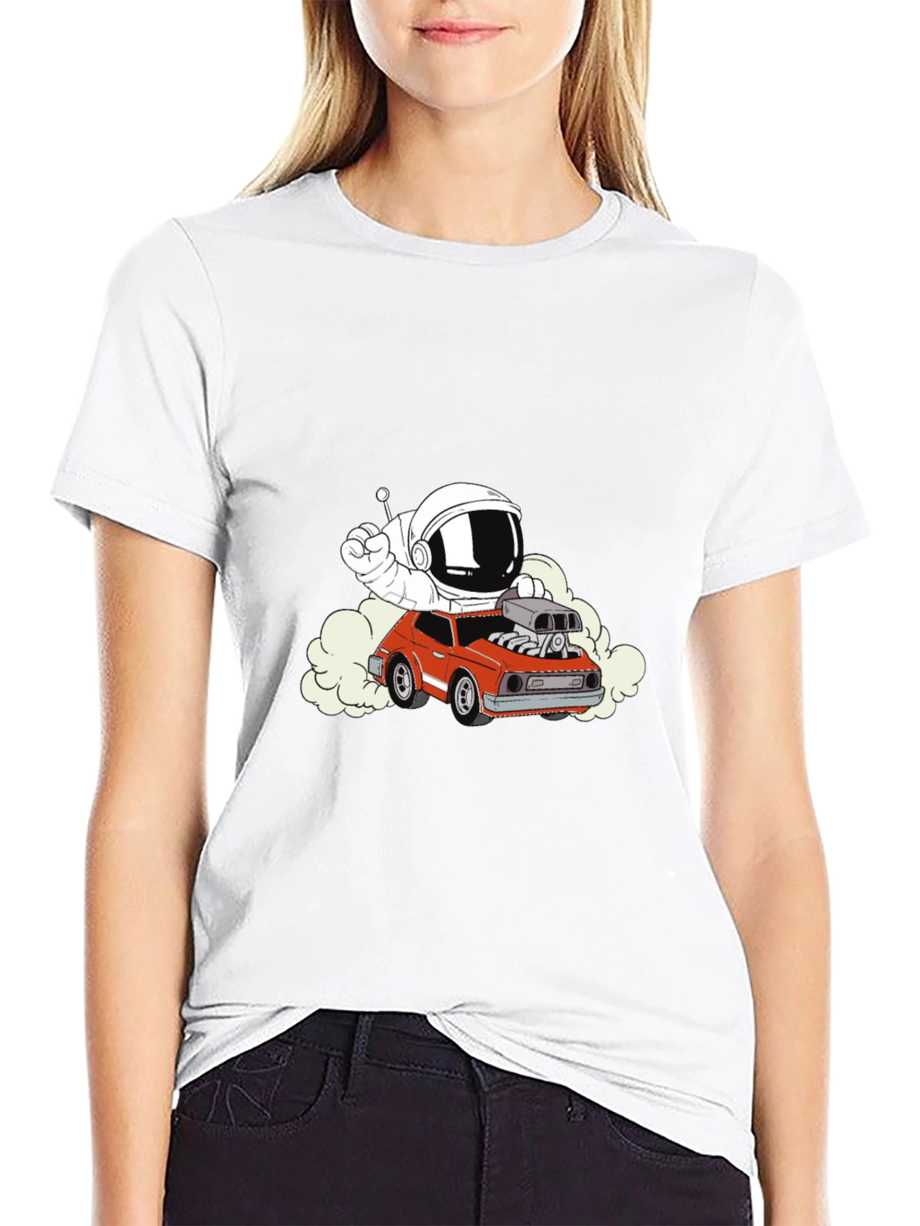 Astronaut Racing T-Shirt - Cool Graphic Tee