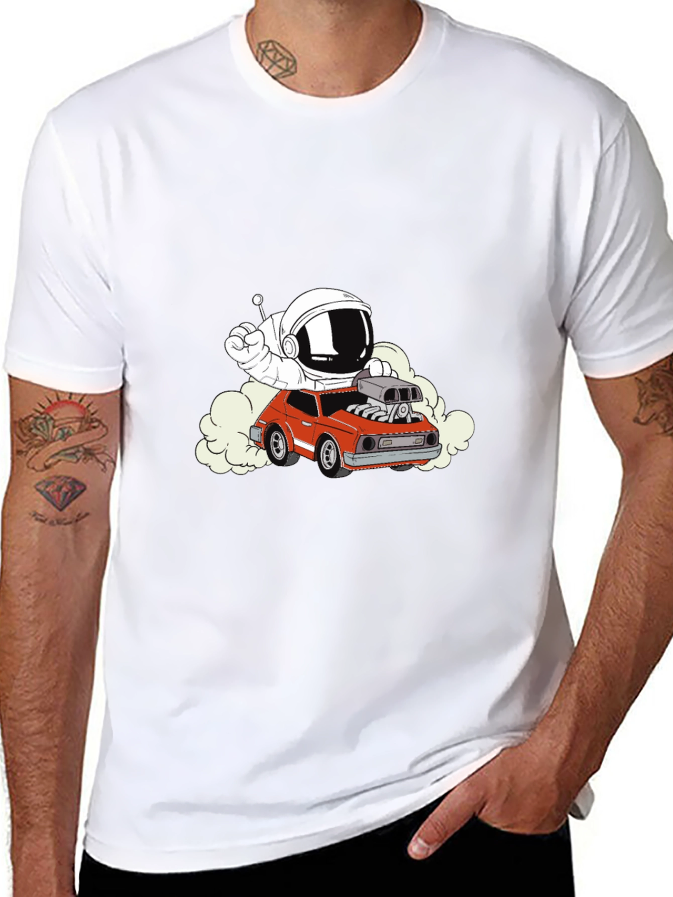 Astronaut Racing T-Shirt - Cool Graphic Tee