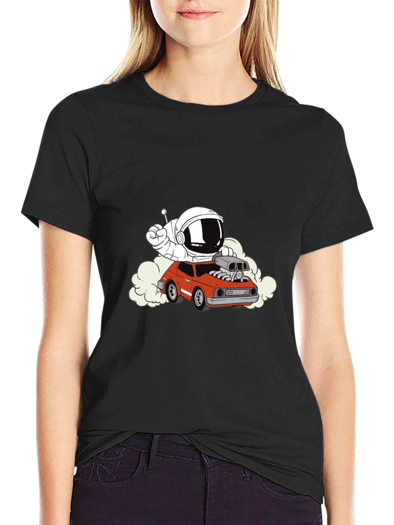 Astronaut Racing T-Shirt - Cool Graphic Tee