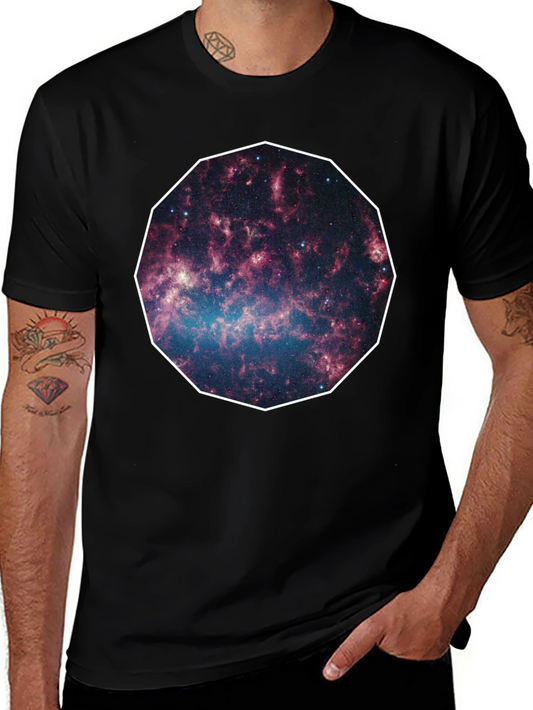 Galaxy Print Black Tee