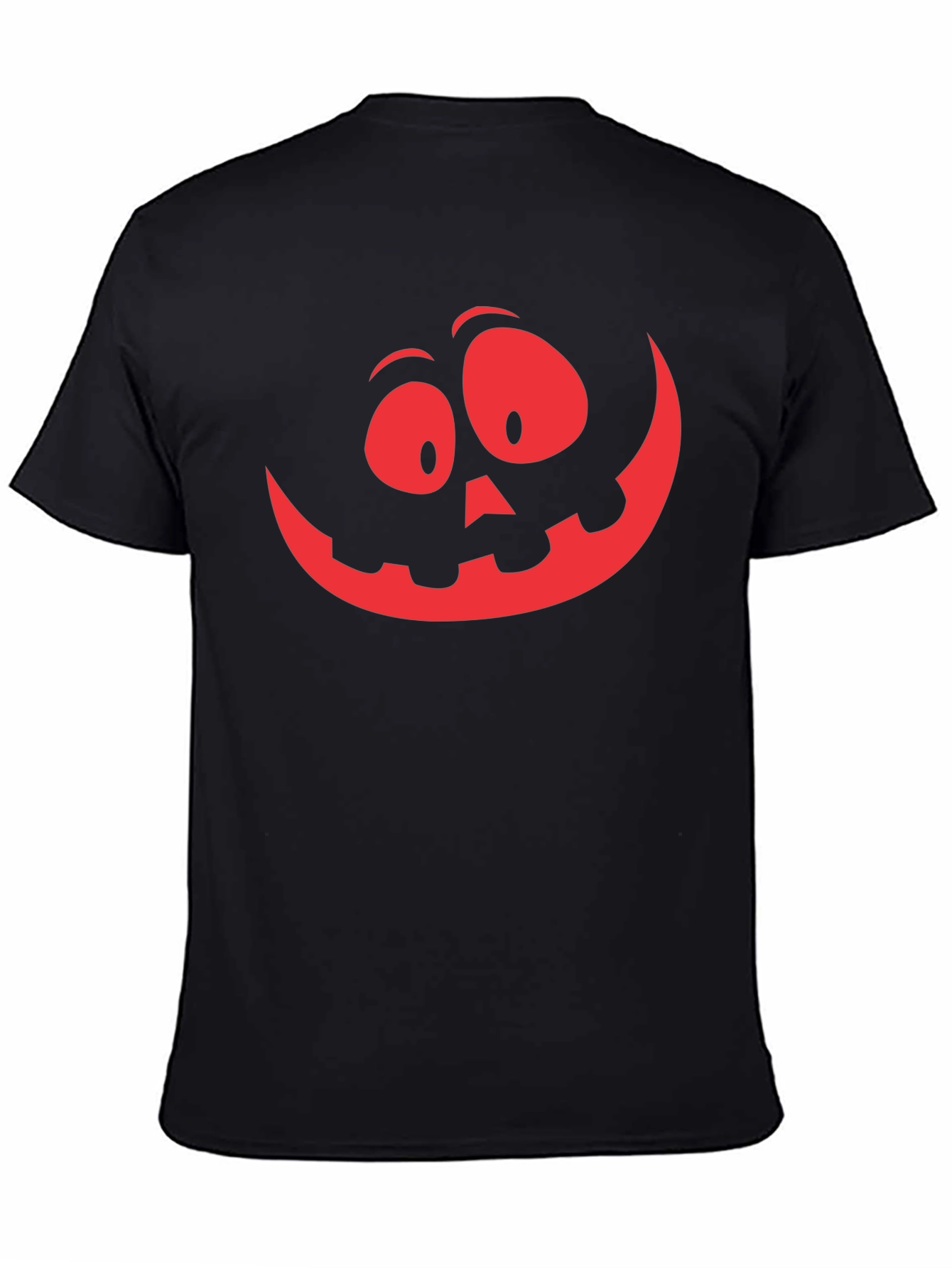 Spooky Pumpkin Face Graphic Tee - Halloween Shirt