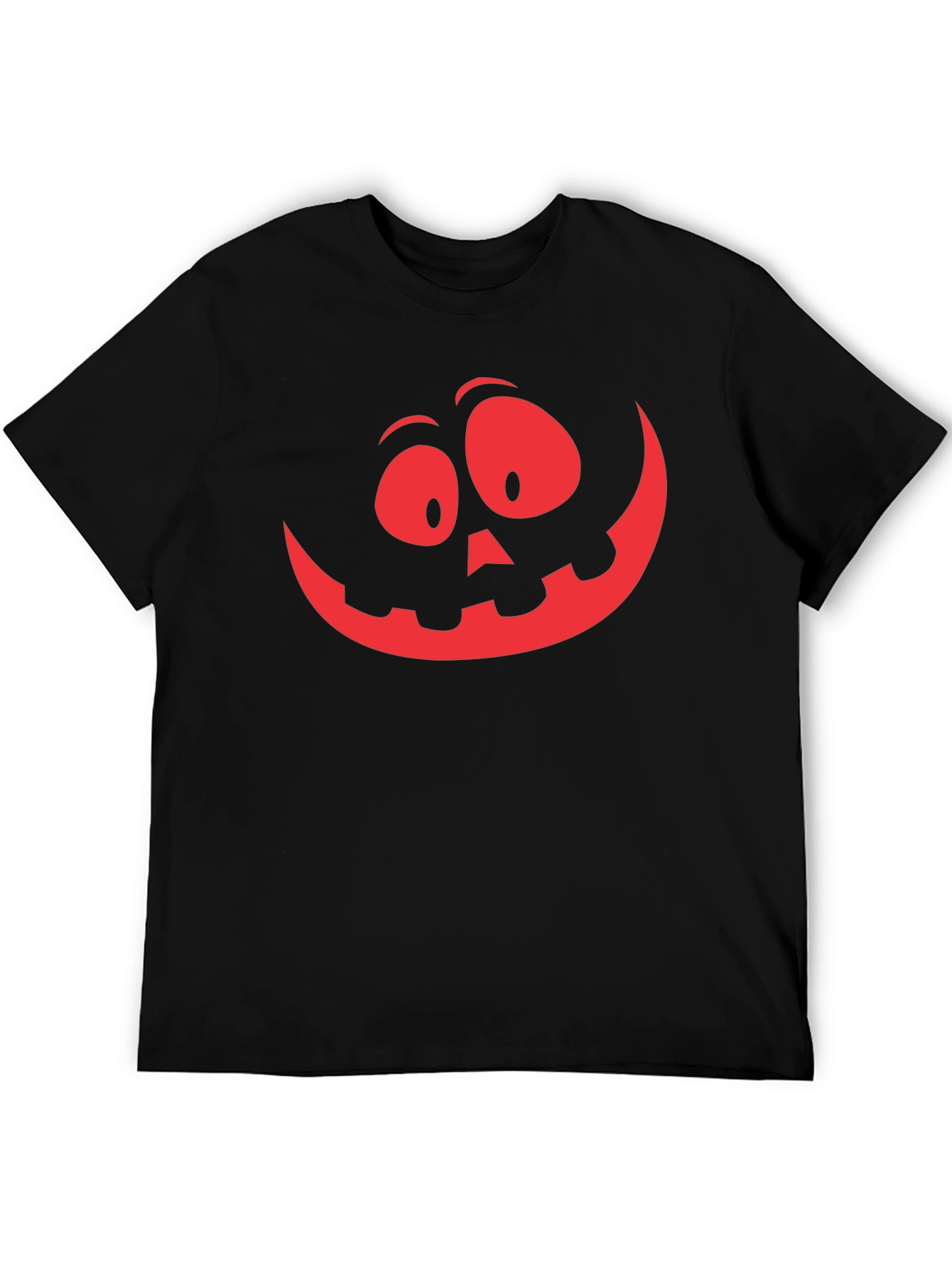 Spooky Pumpkin Face Graphic Tee - Halloween Shirt