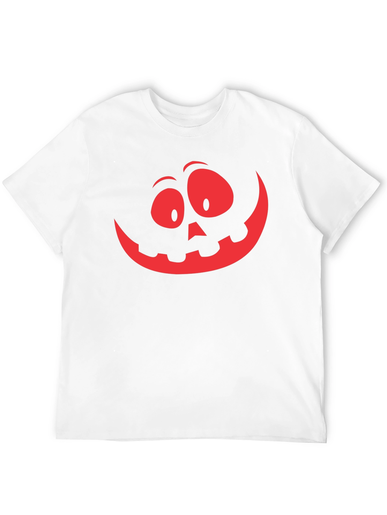 Spooky Pumpkin Face Graphic Tee - Halloween Shirt