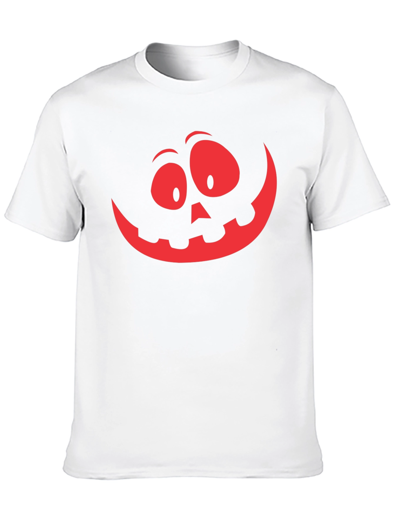 Spooky Pumpkin Face Graphic Tee - Halloween Shirt