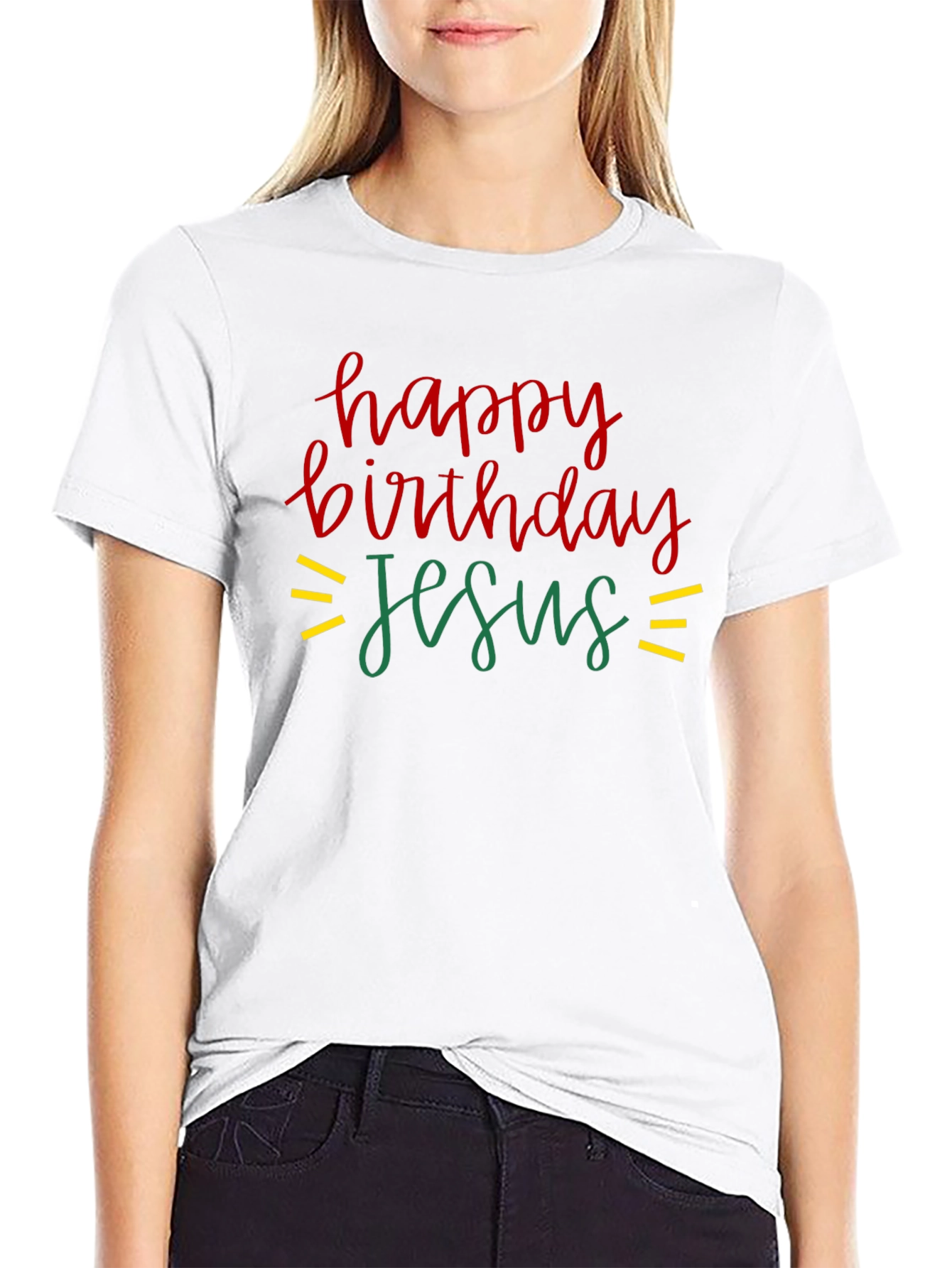 Happy Birthday Jesus T-Shirt Christmas Holiday Tee