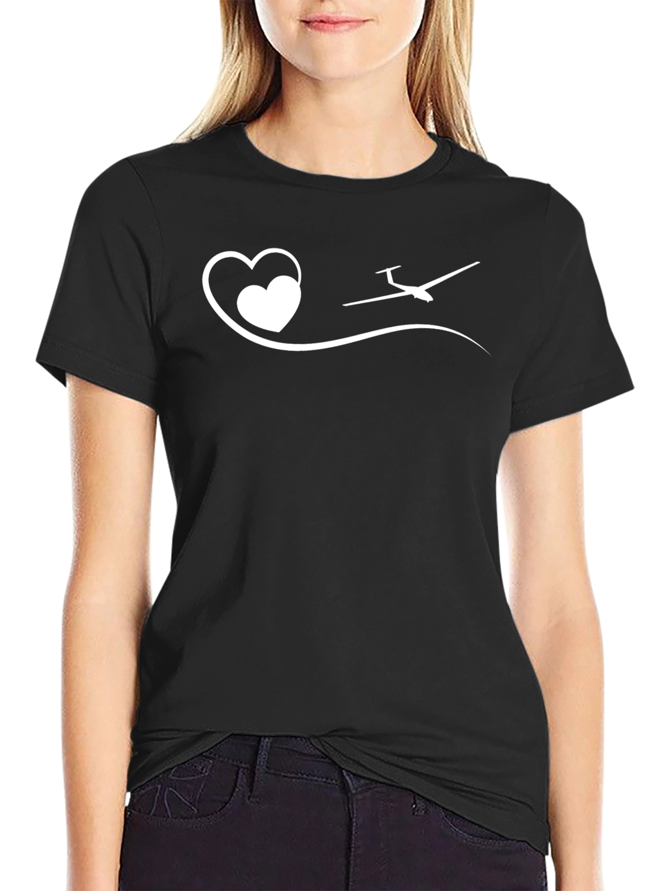 Love Gliding T-Shirt - Black Aviation Tee