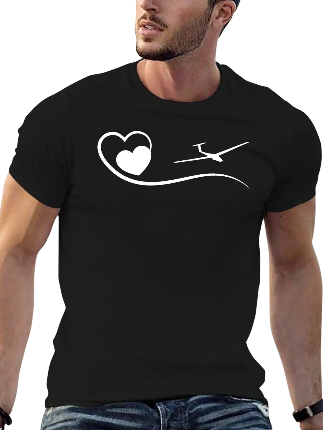 Love Gliding T-Shirt - Black Aviation Tee