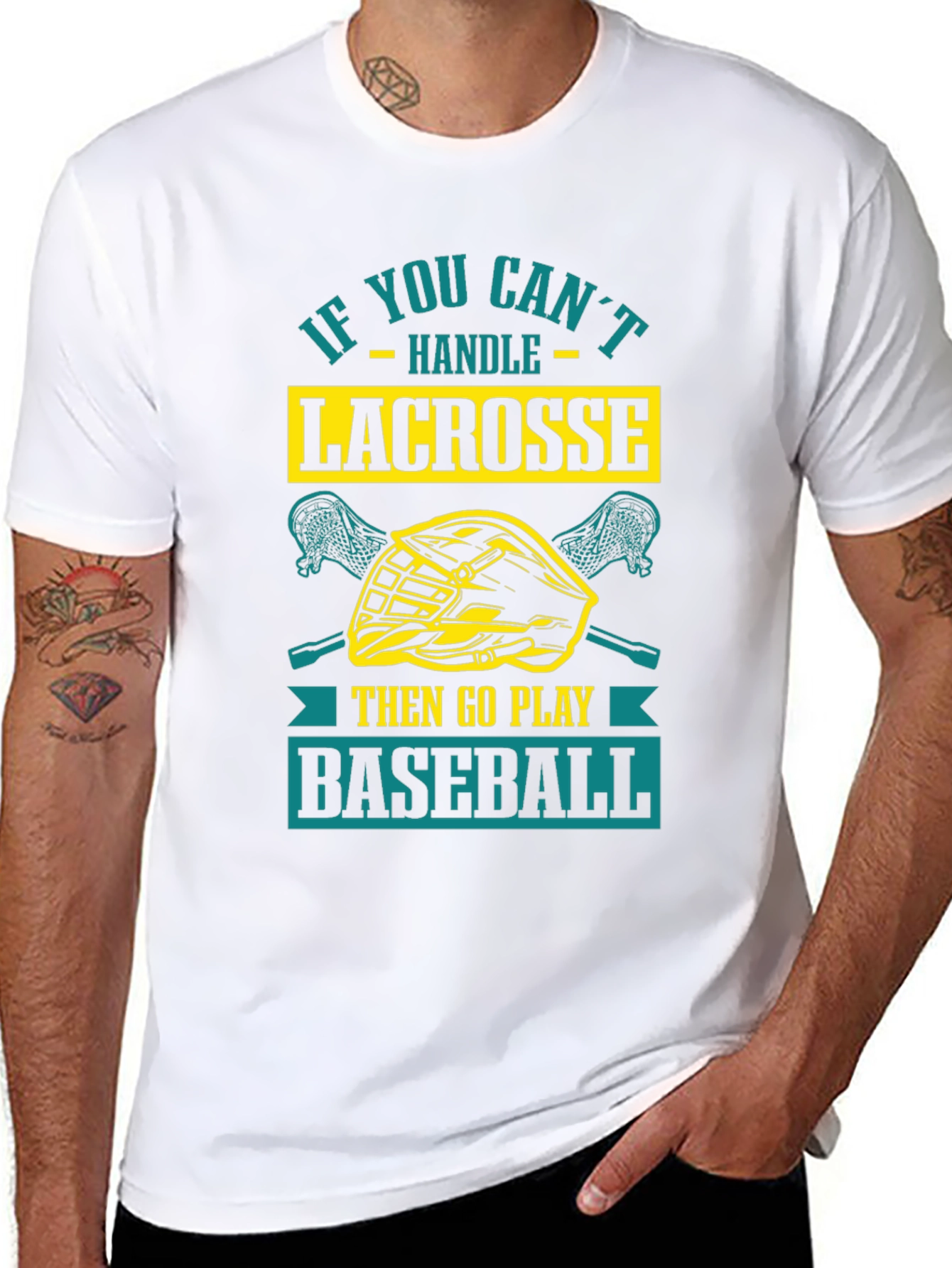 Lacrosse vs. Baseball Graphic Tee